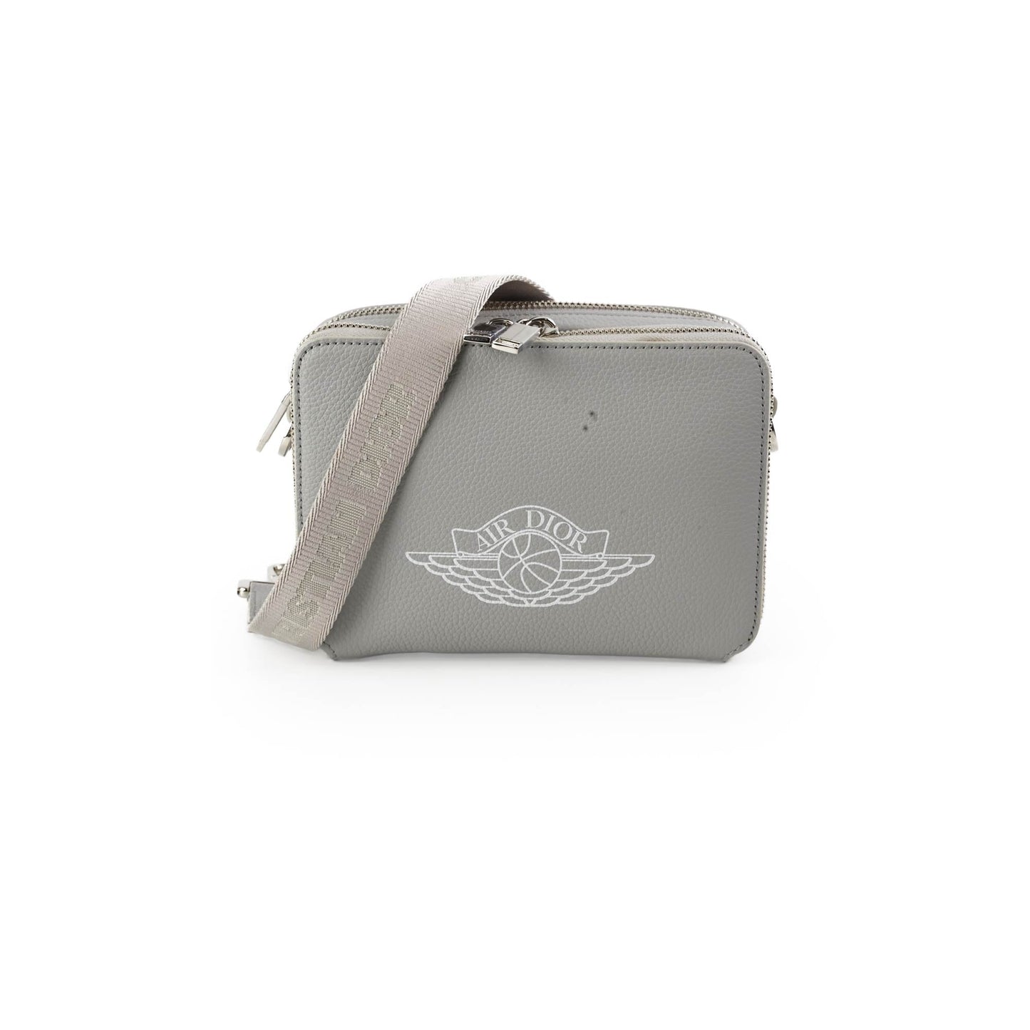 Dior Air Jordan Wings Messenger Crossbody Bag Grey Gray