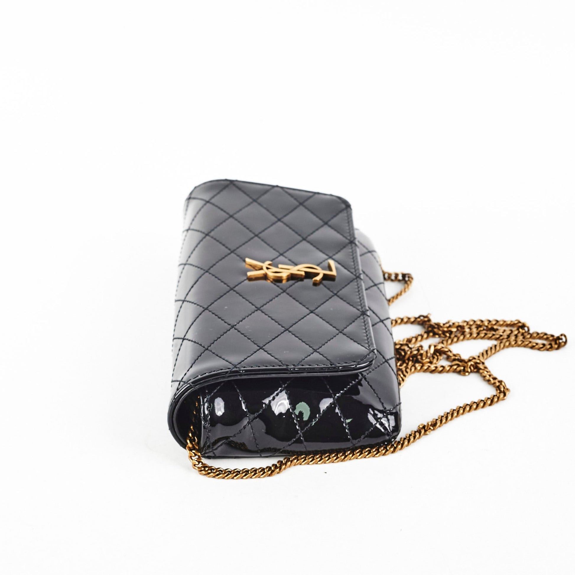 YSL Saint Laurent Gaby Crossbody Bag Patent Black