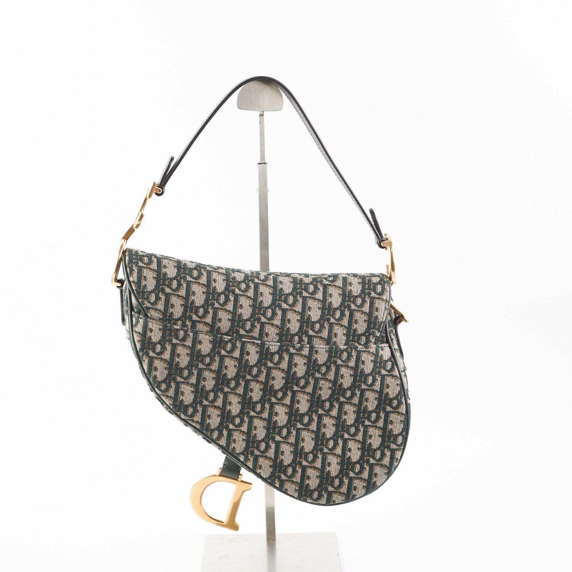 Dior Saddle Bag Oblique Green Shoulder Bag