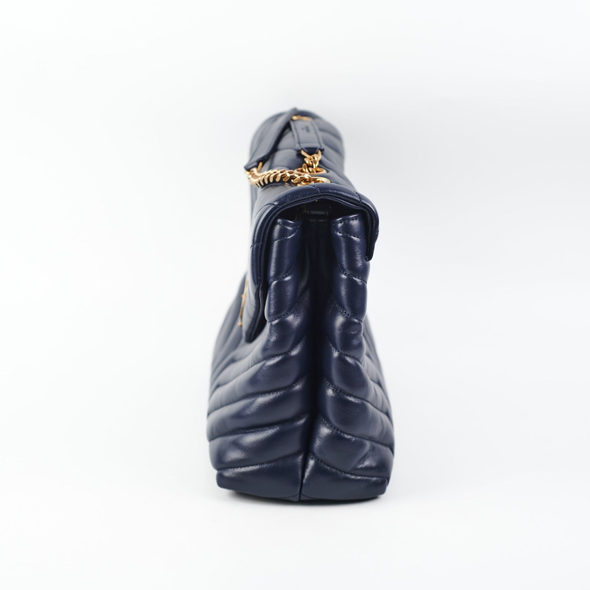 YSL Saint Laurent Loulou Bag Navy Medium Shoulder Bag