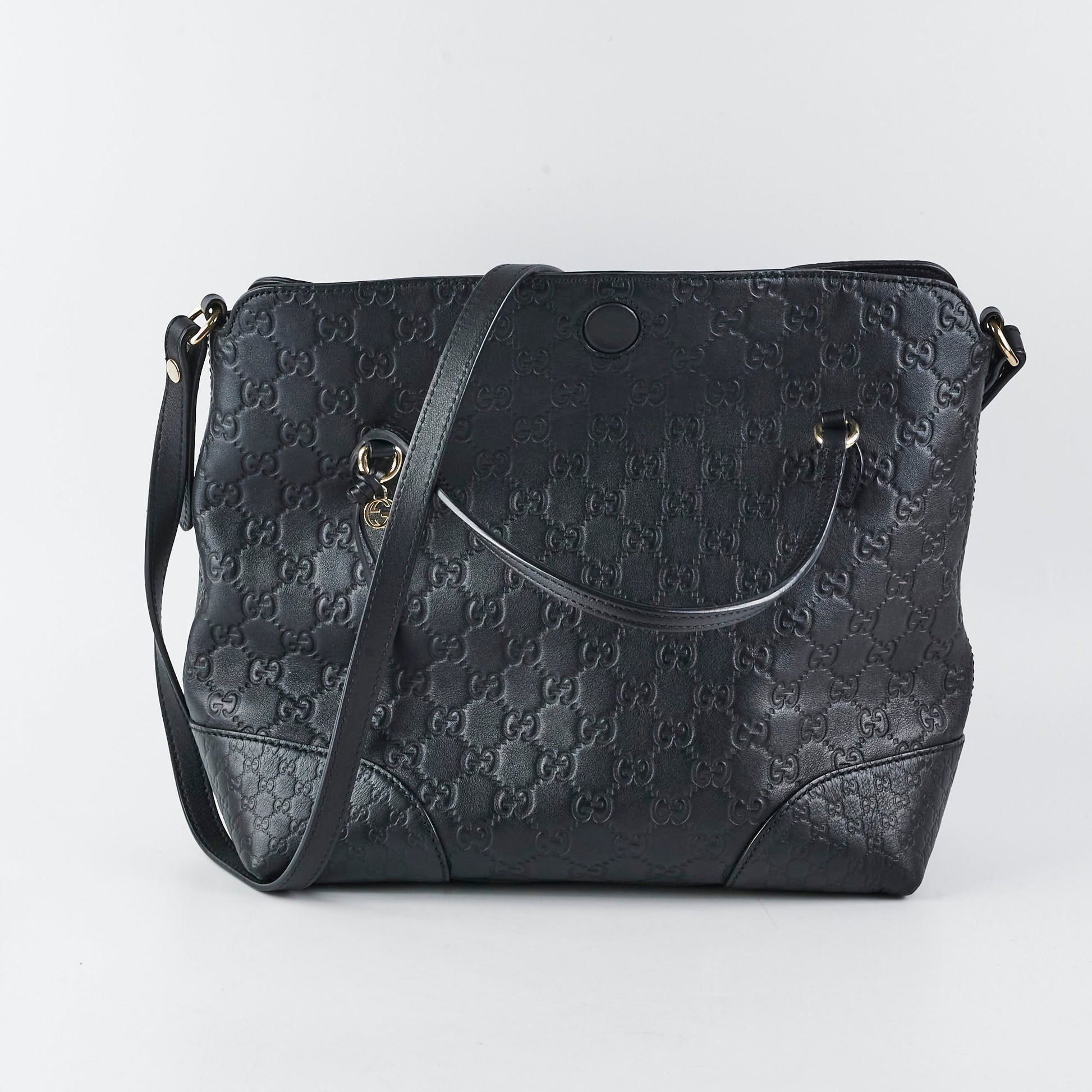 Gucci Tote Monogram Black Shoulder Bag
