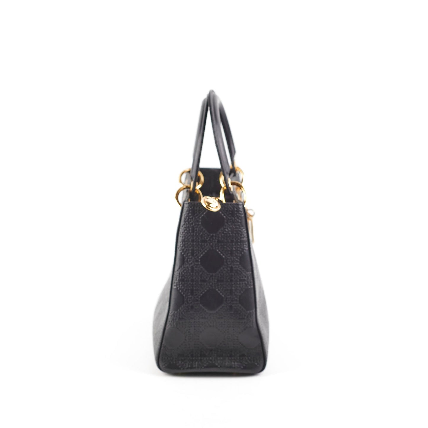 Dior Lady Cannage Bag Black Medium Shoulder Bag