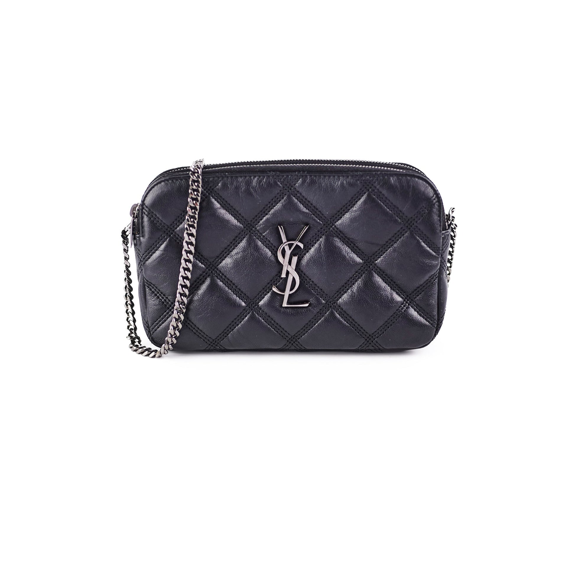 YSL Saint Laurent Becky Pochette Crossbody Bag Black