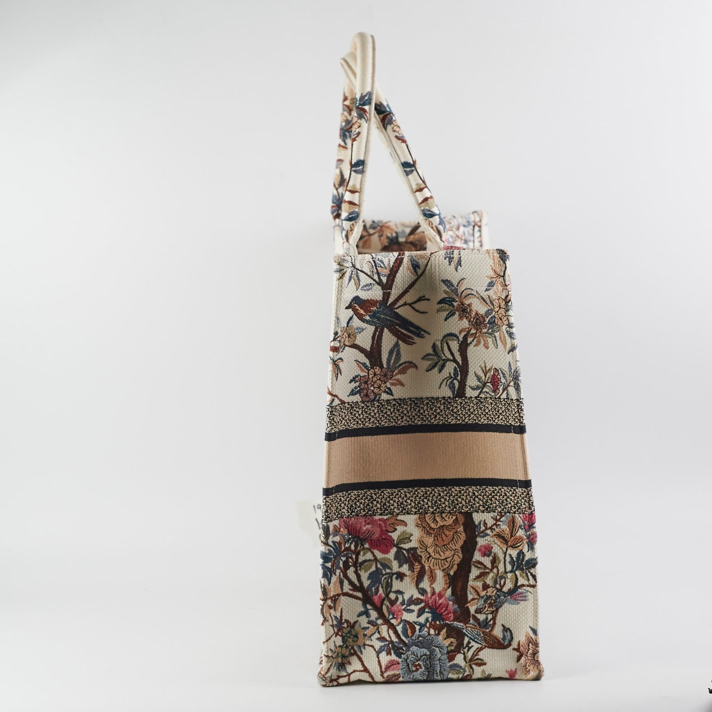 Dior Christian Embriodered Book Tote Large Tote Bag