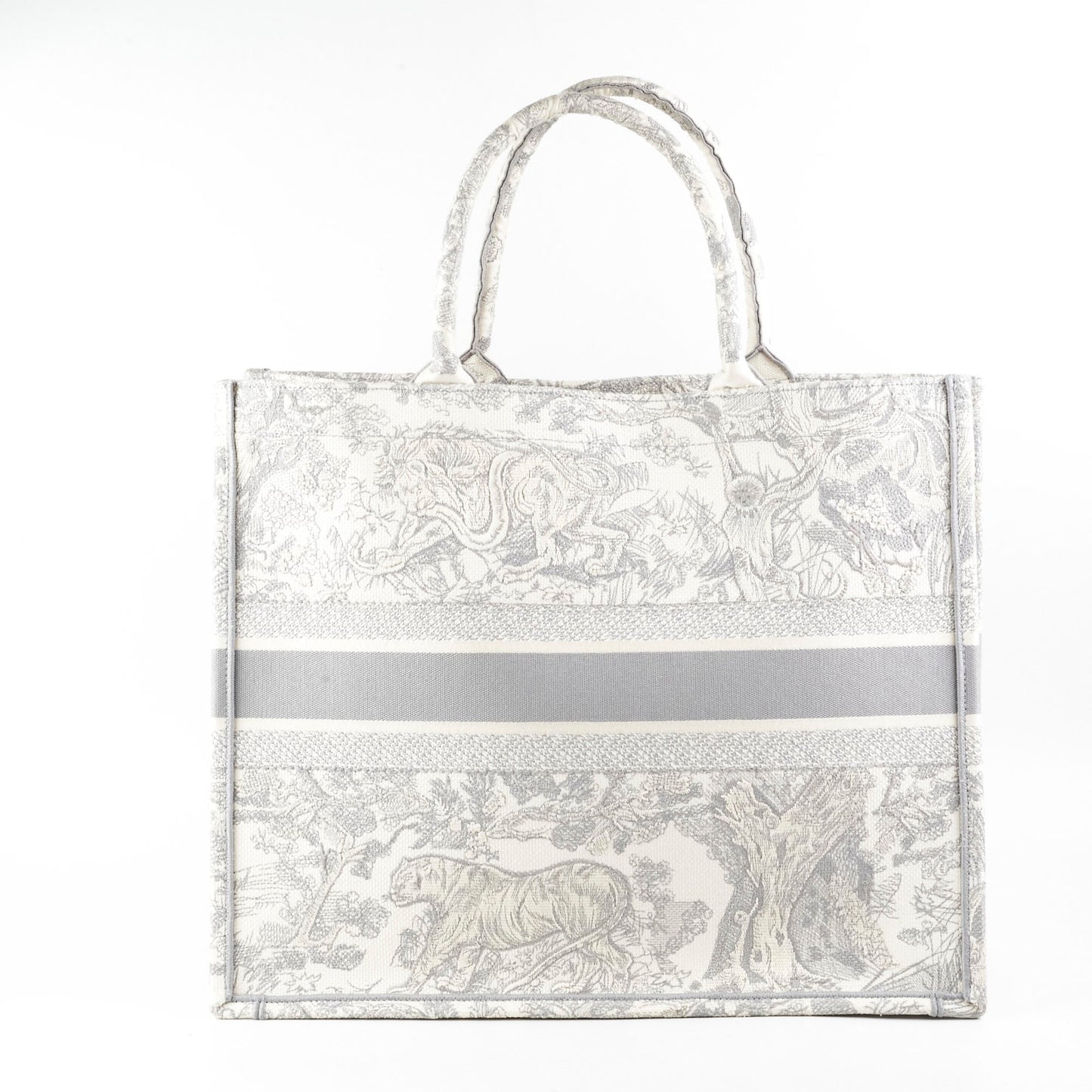 Dior Christian Book Tote Grey Gray Large Tote Bag
