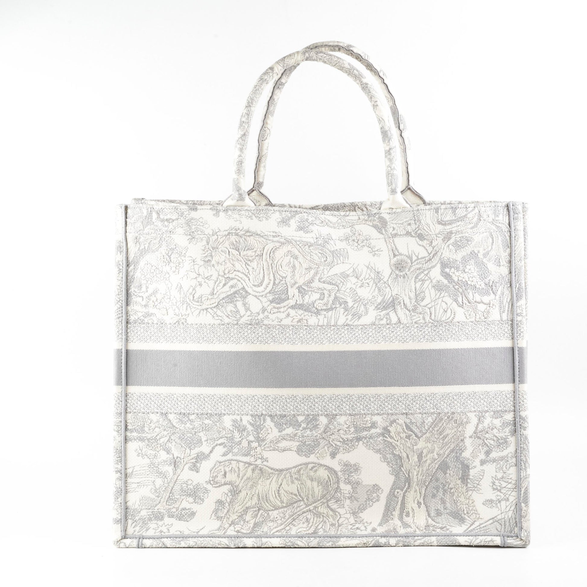 Dior Christian Book Tote Grey Gray Large Tote Bag