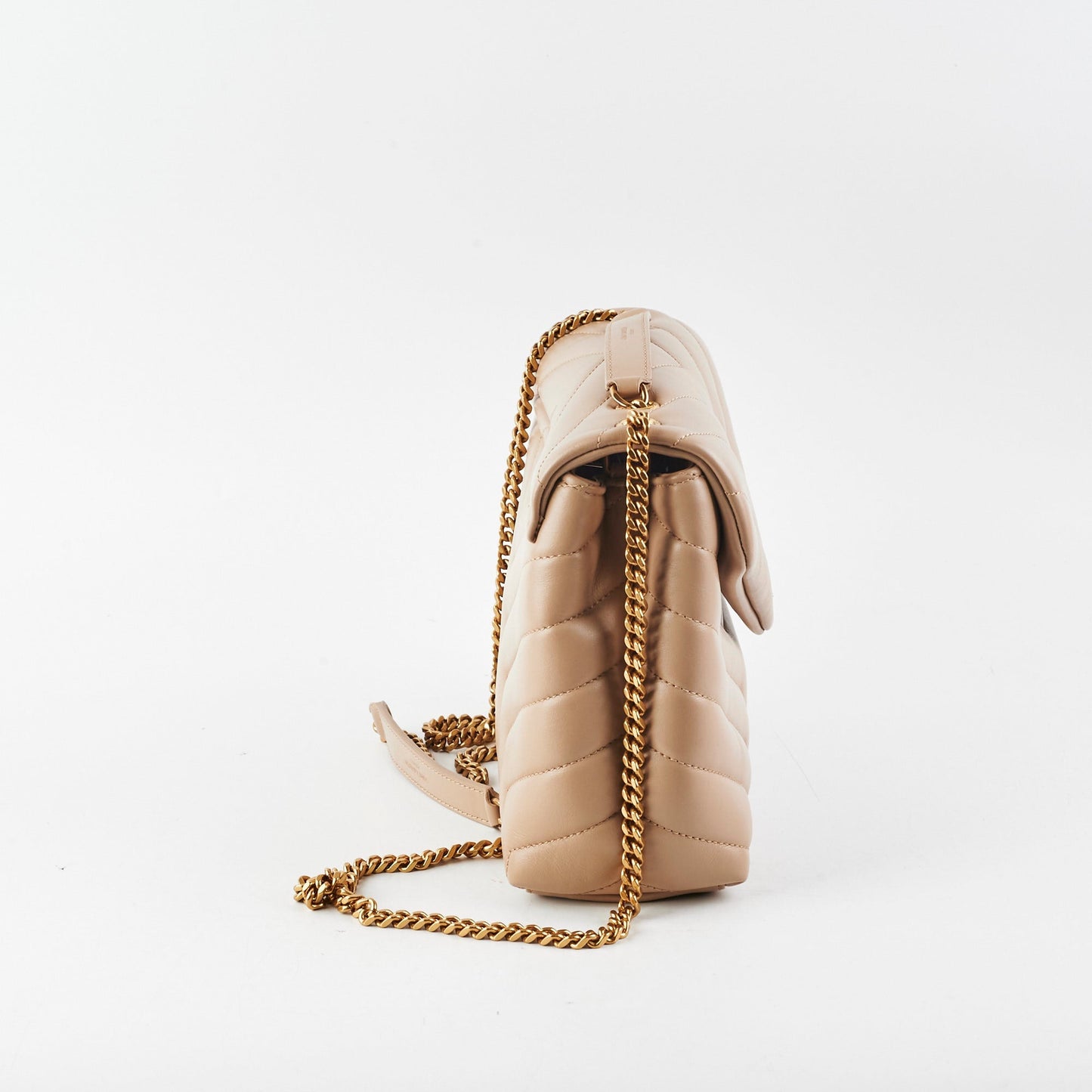 YSL Saint Laurent Lou Shoulder Bag Beige Small