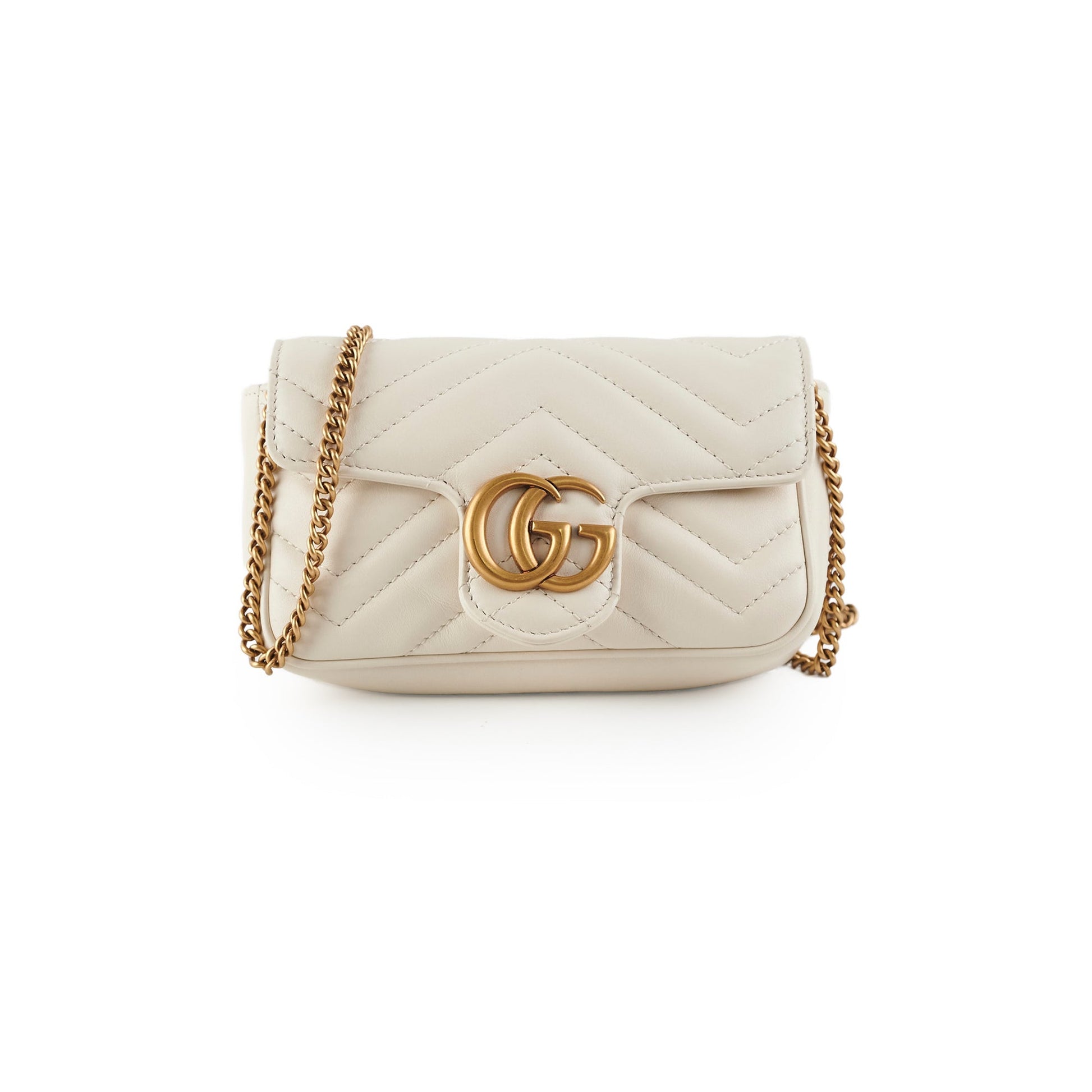 Gucci Super Marmont Ivory Crossbody Bag Mini