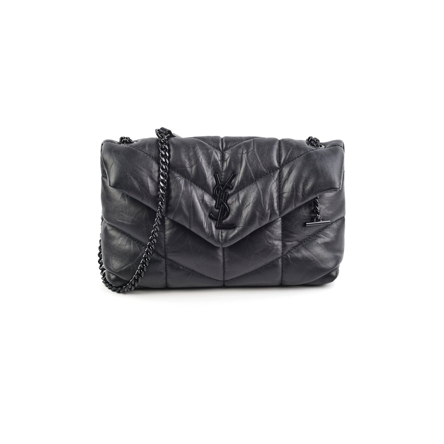YSL Saint Laurent So Puffer Crossbody Bag Black Toy