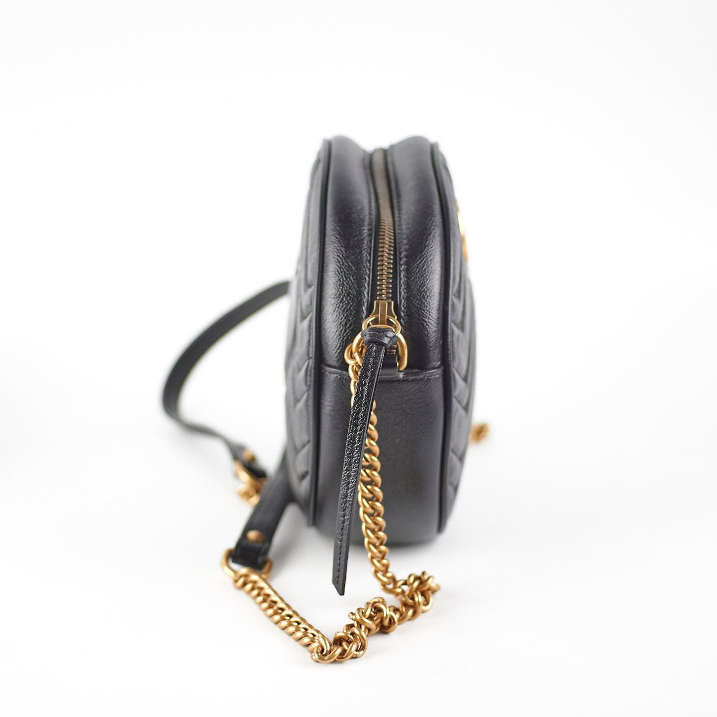 Gucci Marmont Round Crossbody Black Crossbody Bag