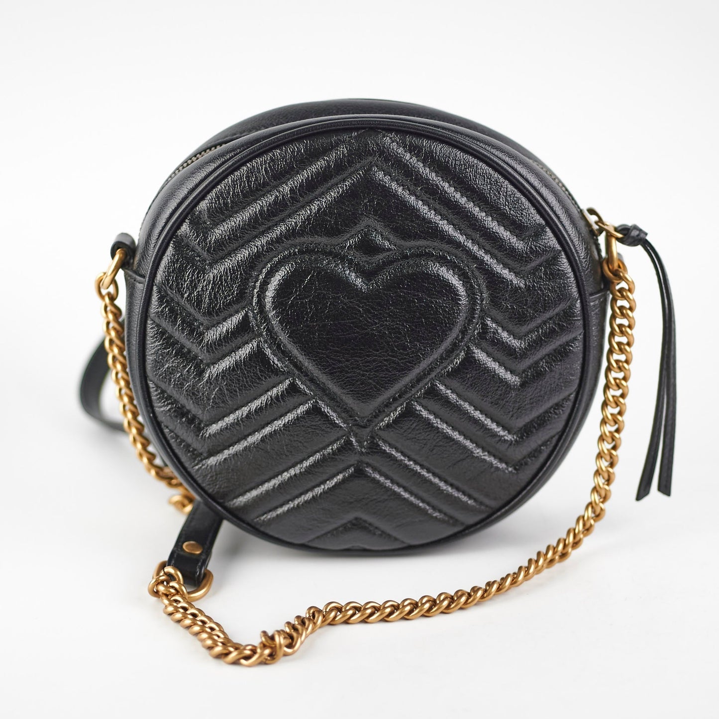 Gucci Marmont Round Crossbody Black Crossbody Bag