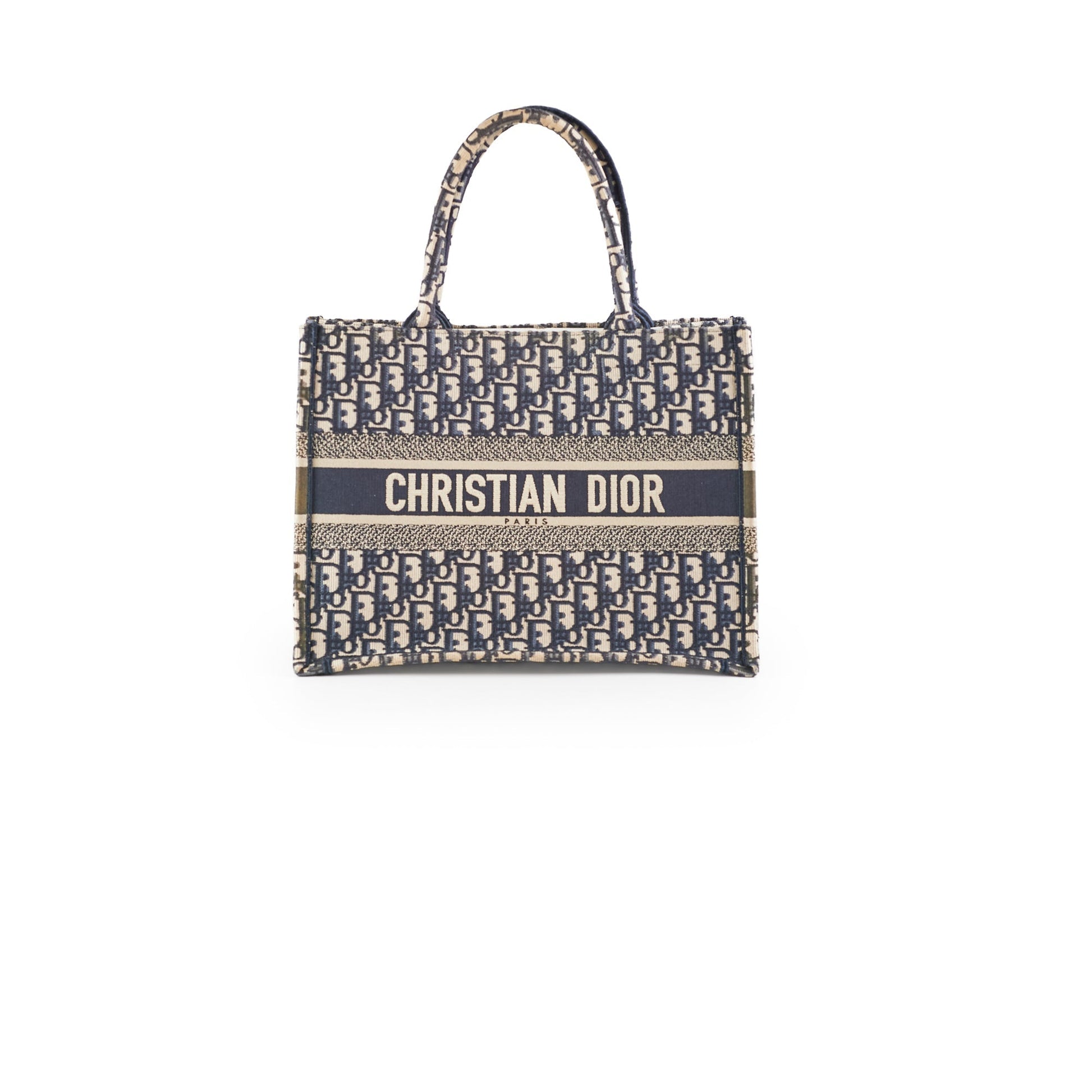 Dior Book Tote Oblique Navy Medium Tote Bag