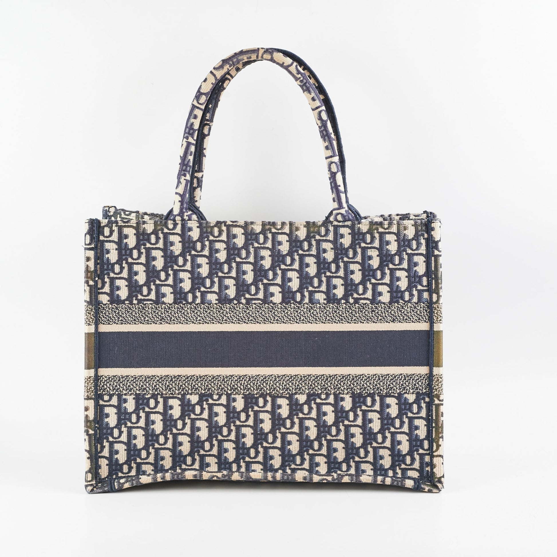Dior Book Tote Oblique Navy Medium Tote Bag