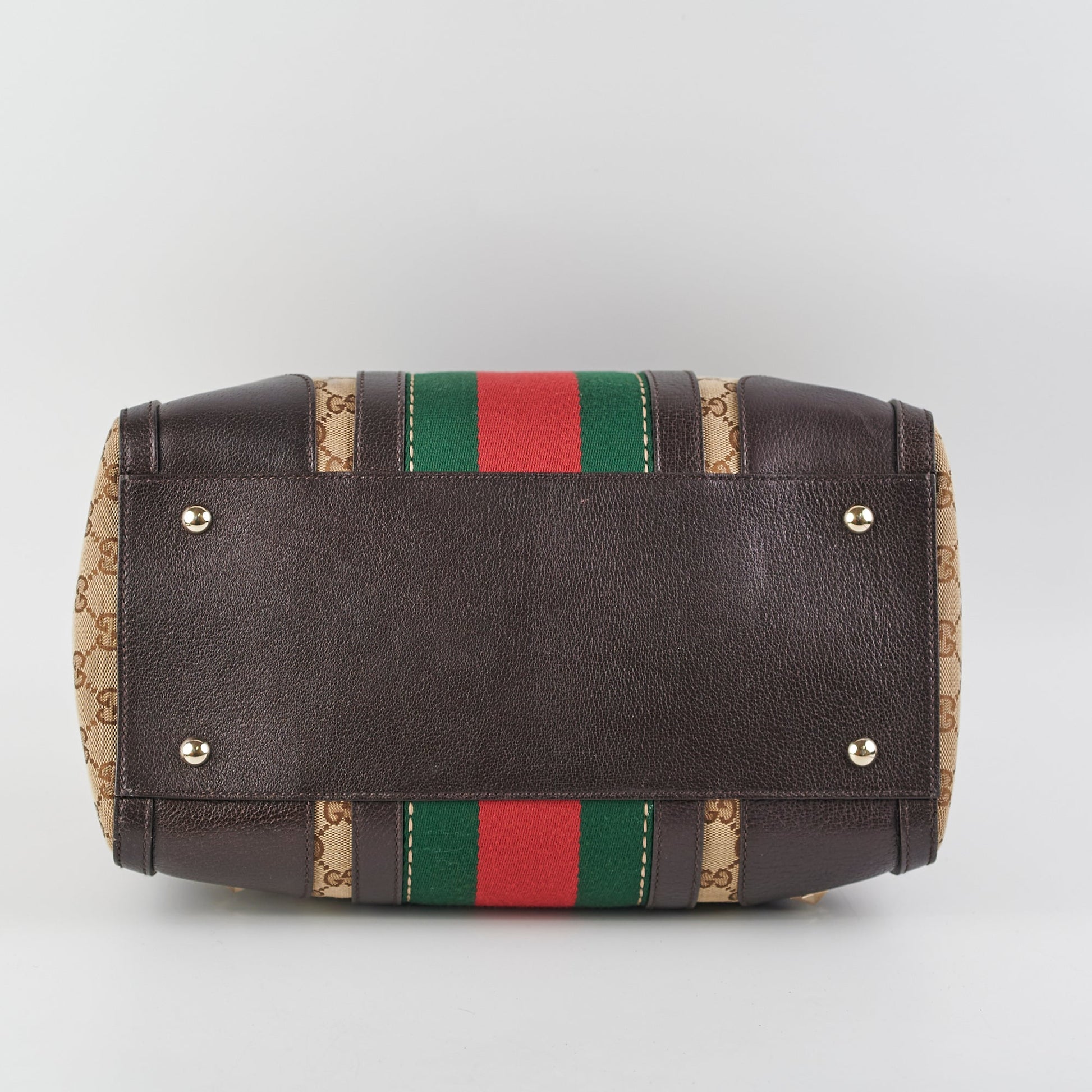 Gucci Boston Tote Canvas Monogram Shoulder Bag