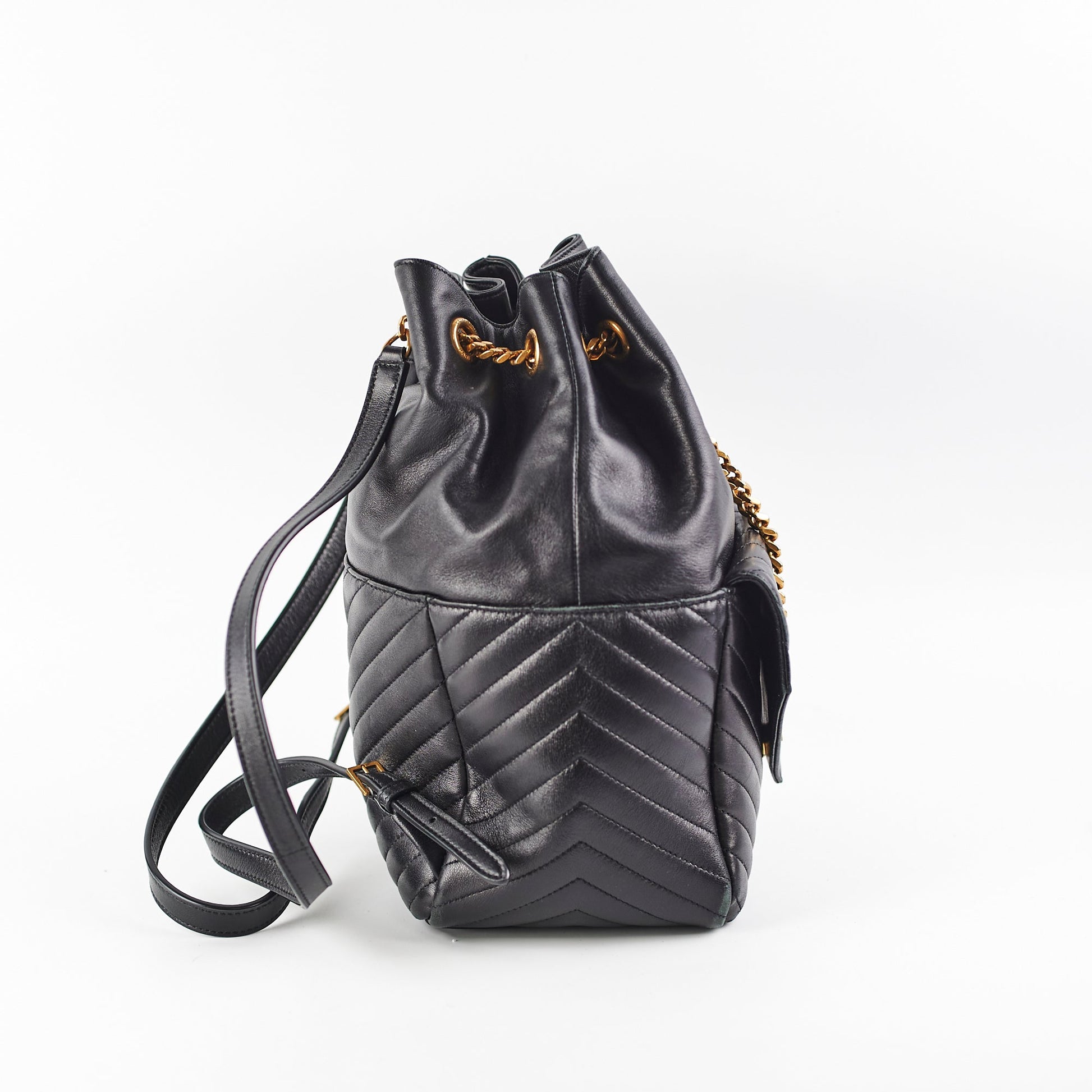 YSL Saint Laurent Joe Backpack Quilted Black