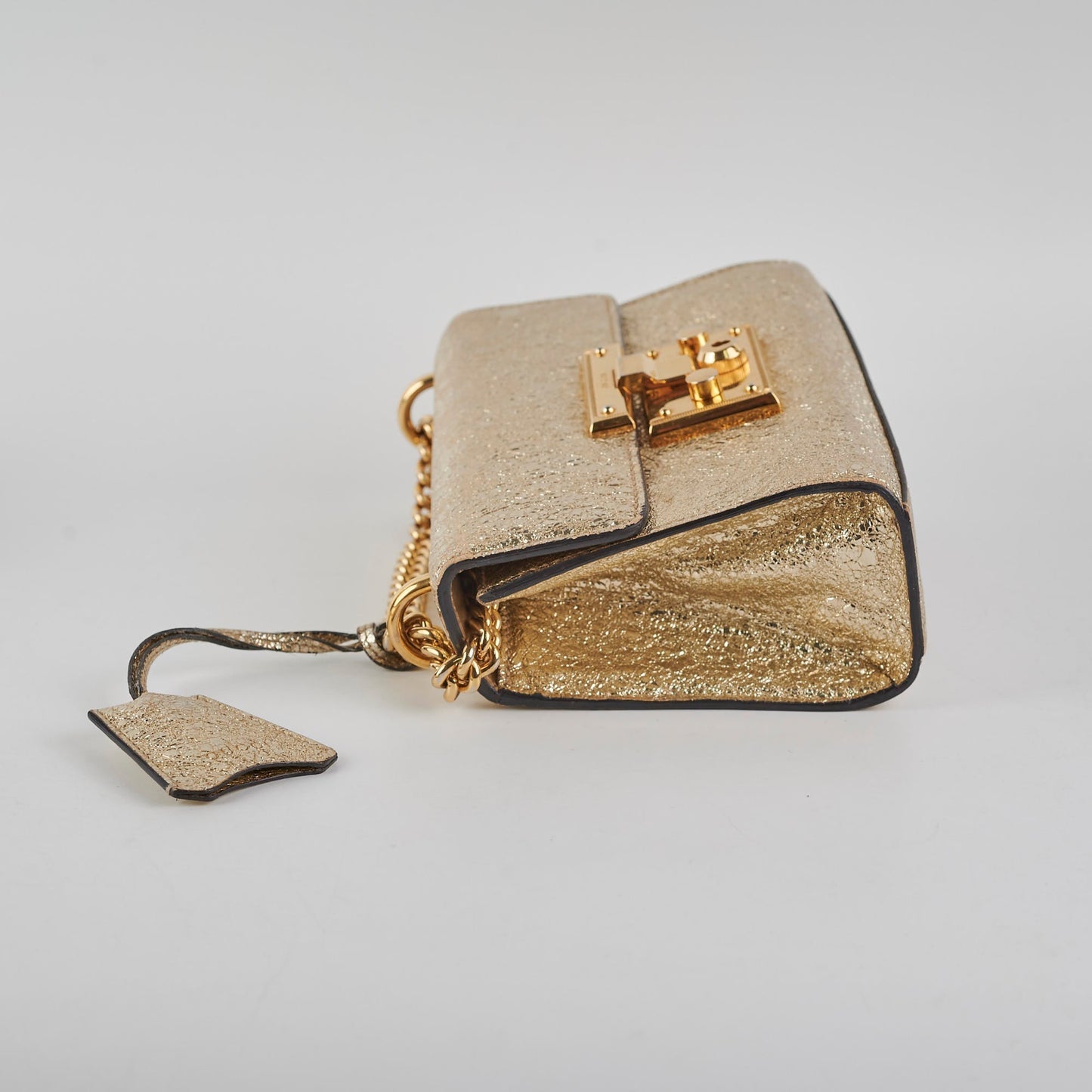 Gucci Padlock Metallic Crossbody Bag Gold Small