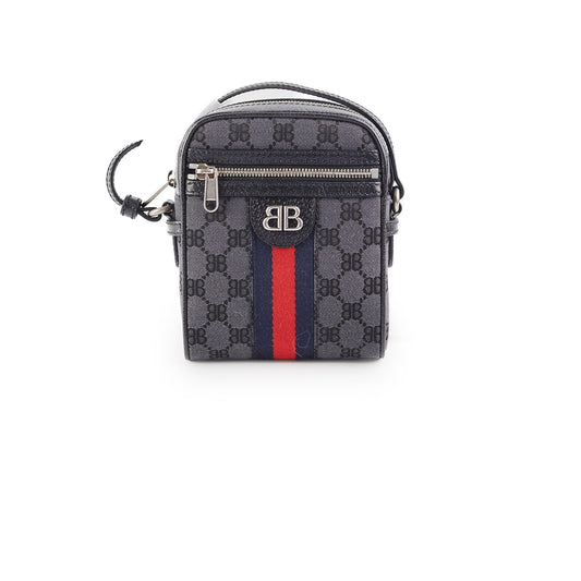Gucci Balenciaga Crossbody Bag Monogram Black