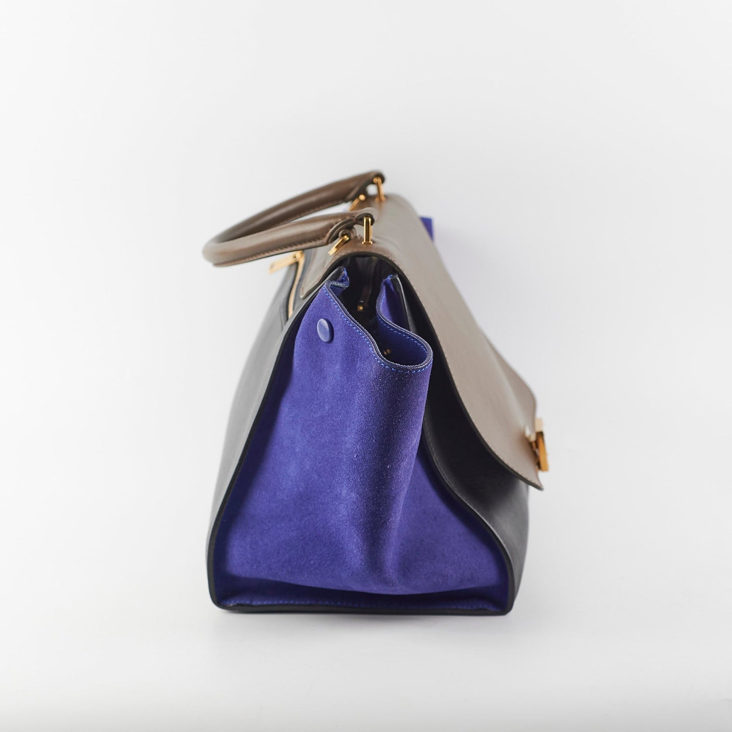 Luxury Trapeze Tricolour Handbag Medium Travel Bag