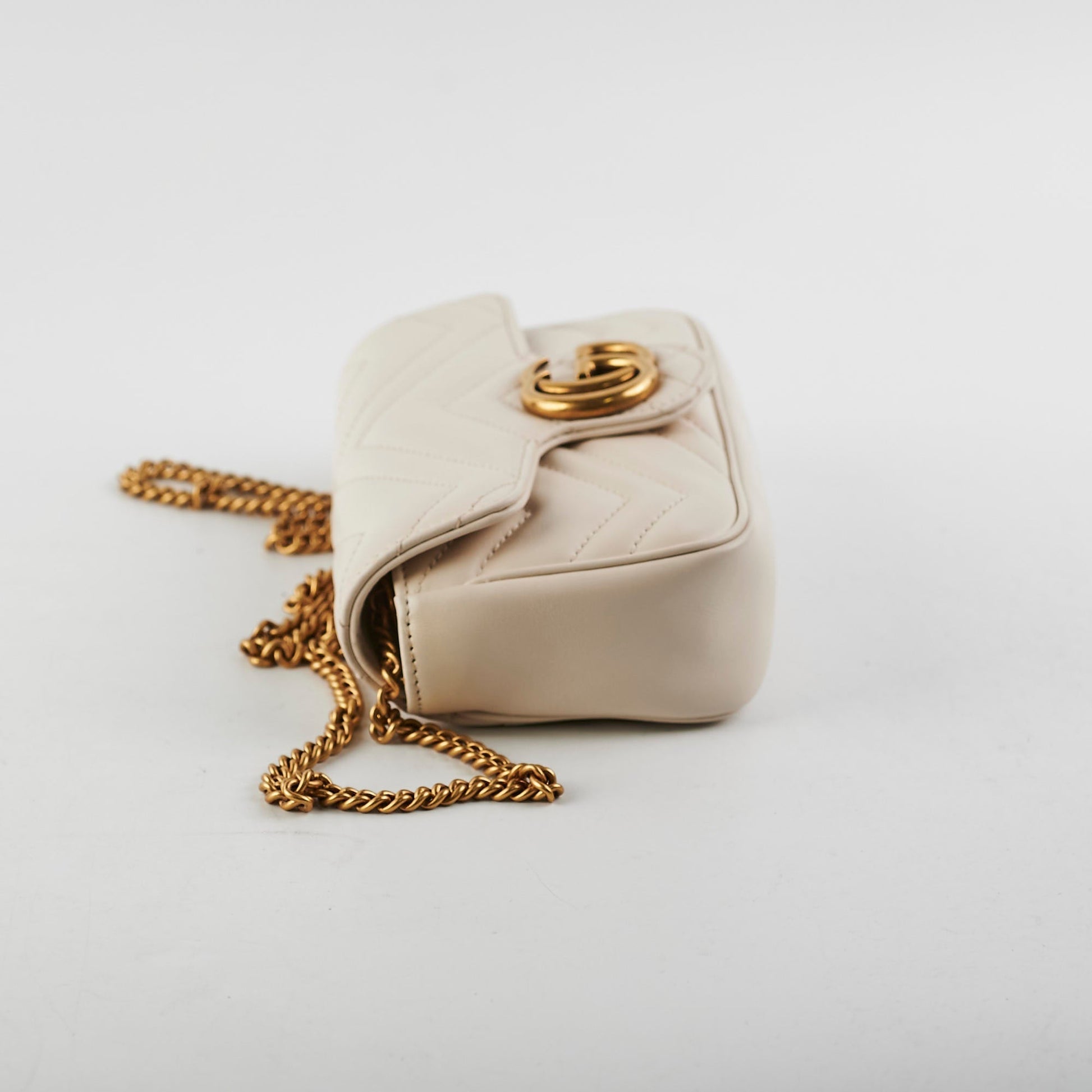 Gucci Super Marmont Crossbody Cream Mini Crossbody Bag