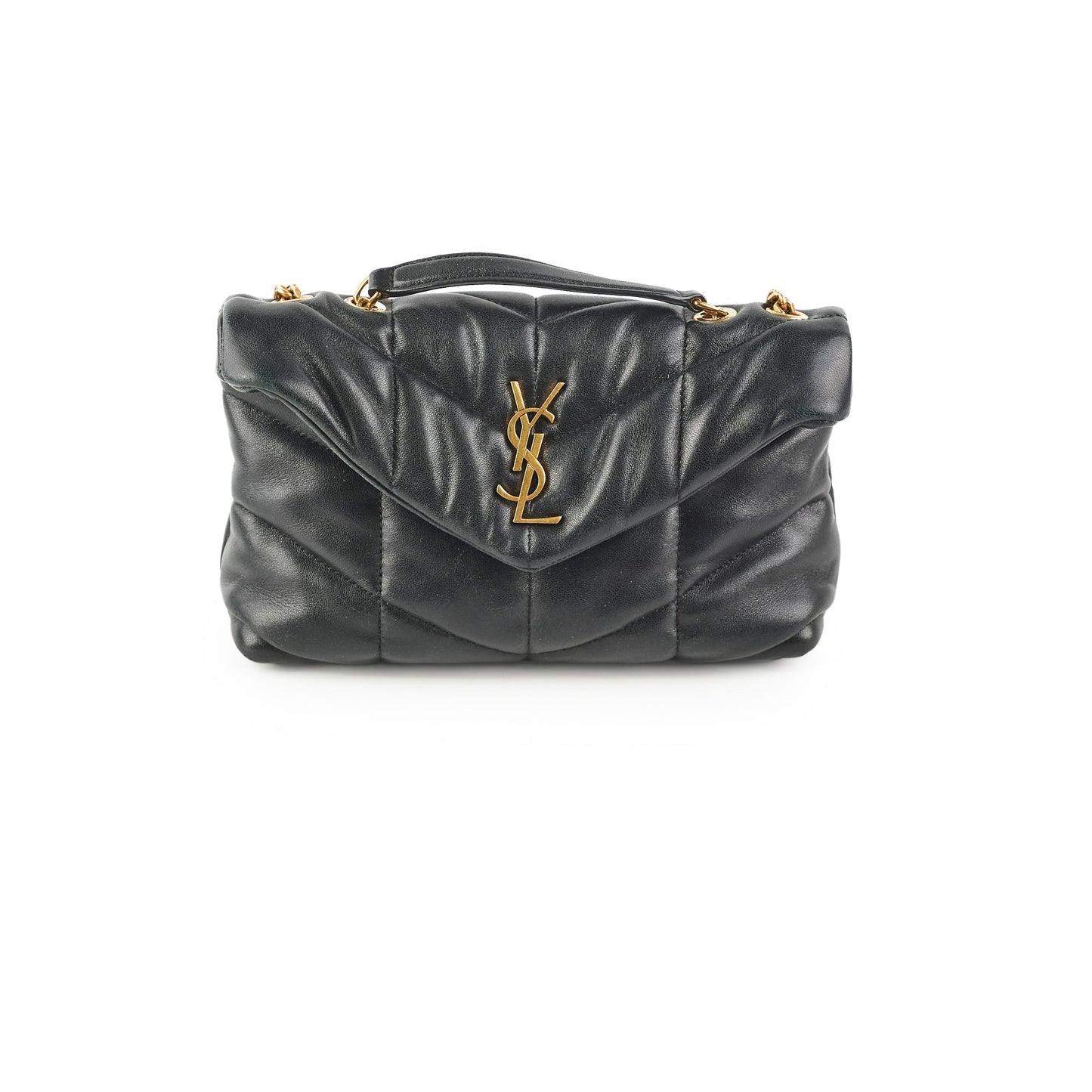 YSL Saint Laurent Puffer Crossbody Bag Black Toy