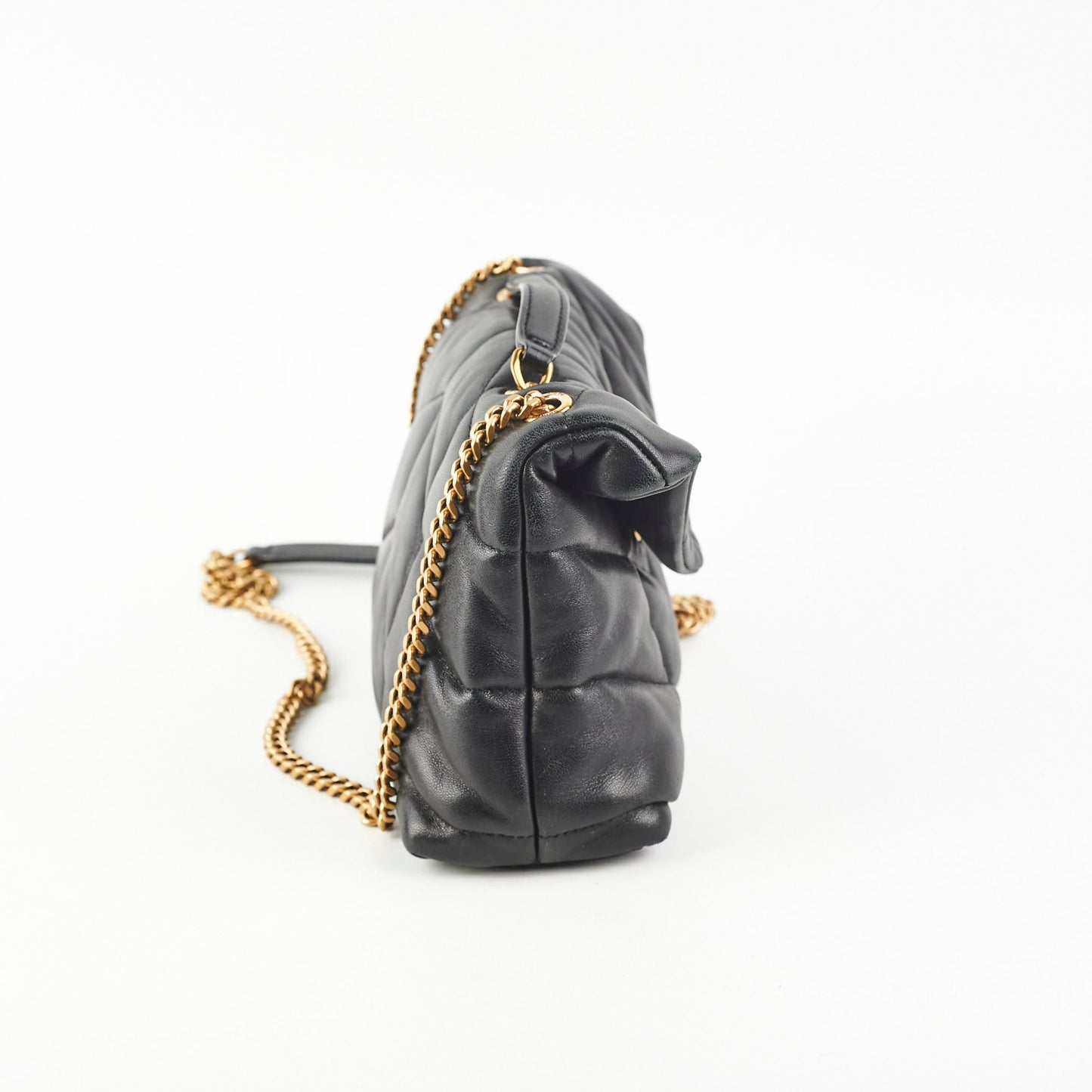 YSL Saint Laurent Puffer Crossbody Bag Black Toy