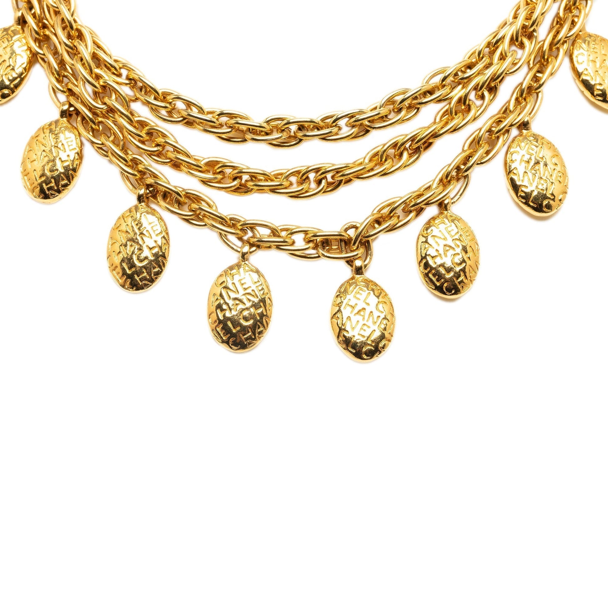 CHANEL CC Medallion Collar Necklace Costume Necklace