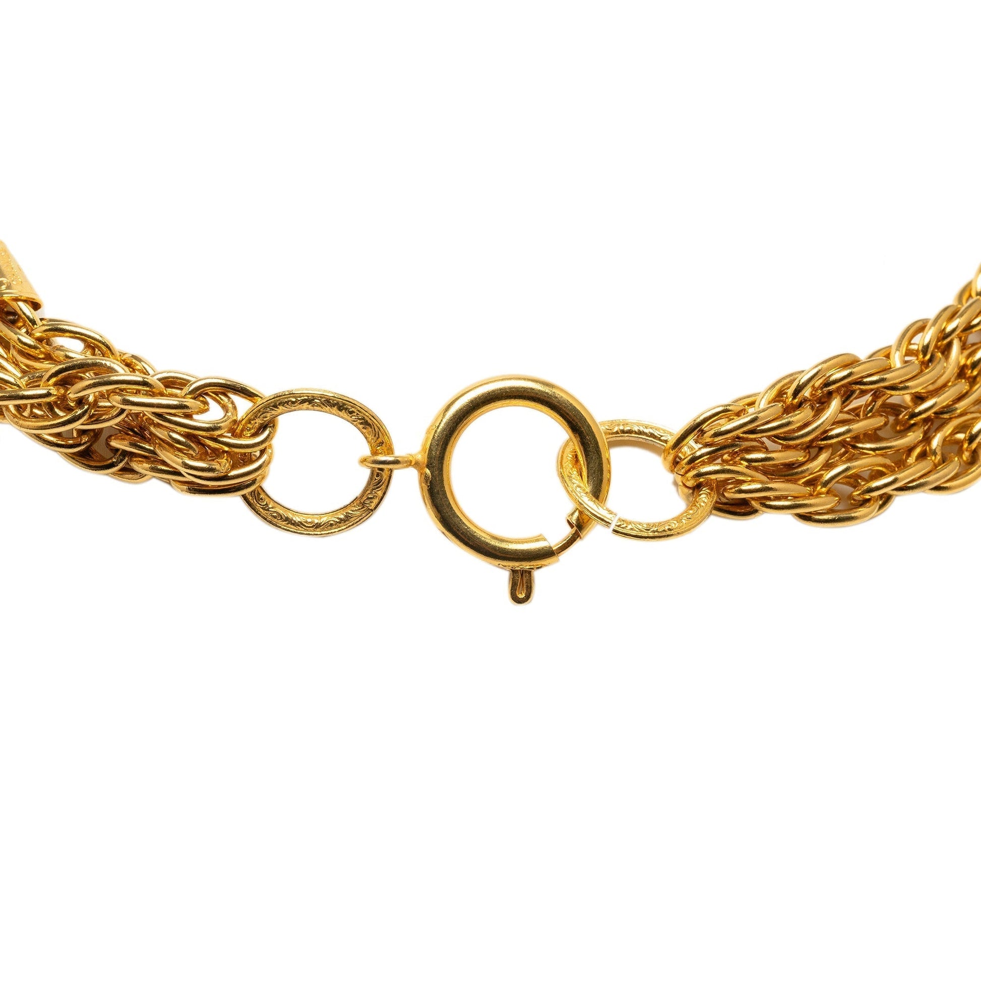 CHANEL CC Medallion Collar Necklace Costume Necklace