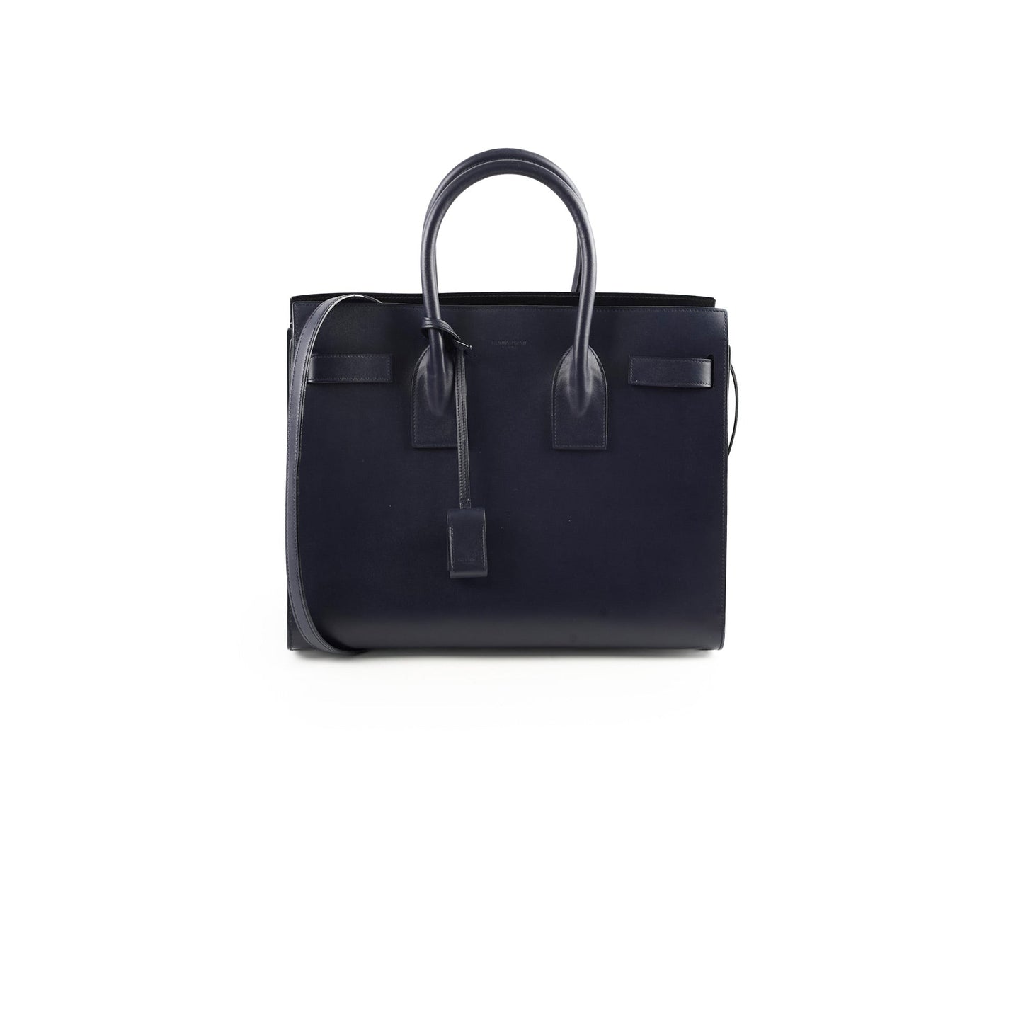 YSL Saint Laurent Sac De Jour Shoulder Bag Navy Small