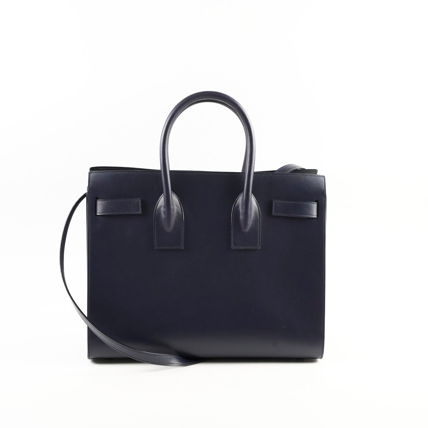 YSL Saint Laurent Sac De Jour Shoulder Bag Navy Small
