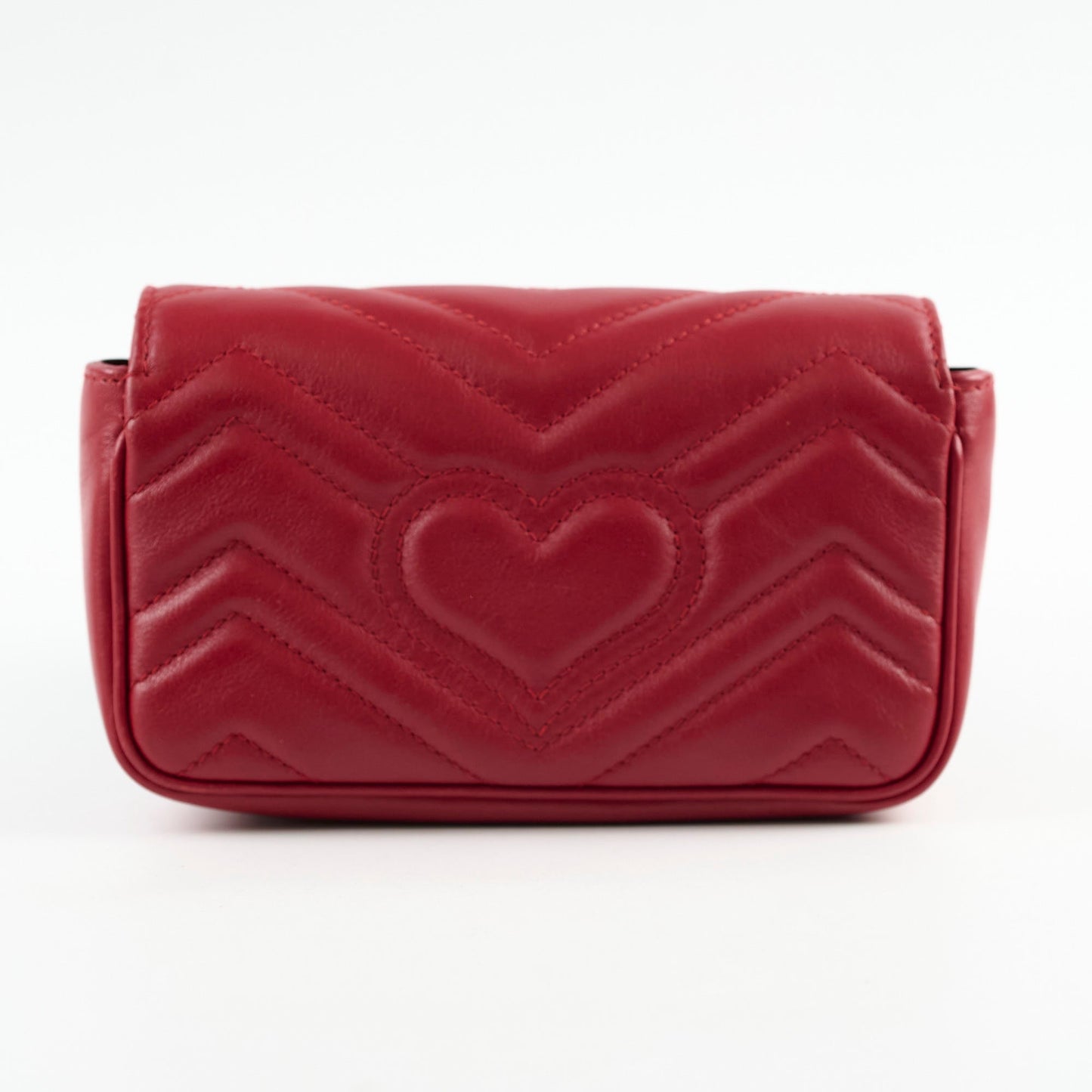 Gucci Super Marmont Crosbody Handbag Red Mini Travel Bag