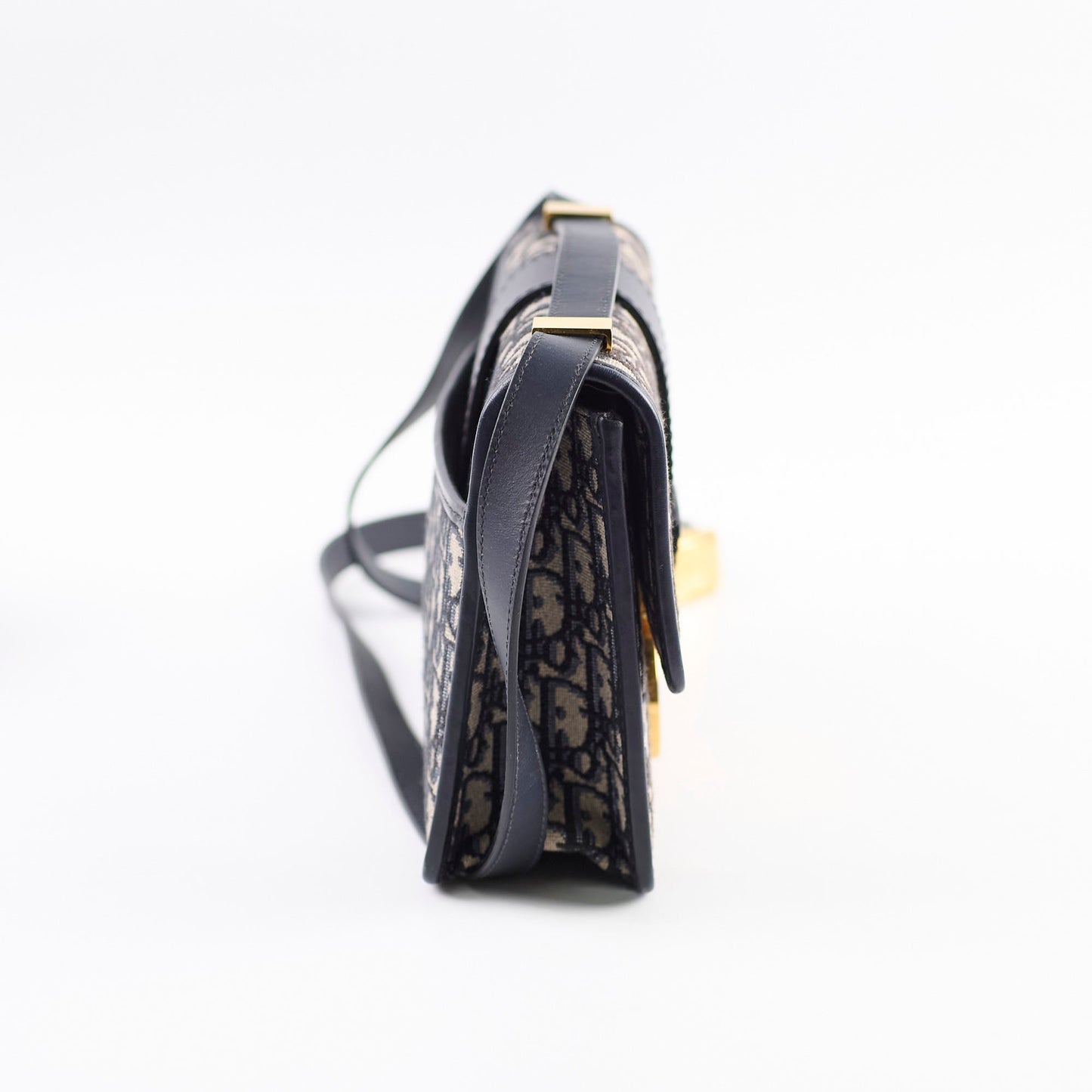 Dior Christian Montaigne Oblique Crossbody Bag Navy