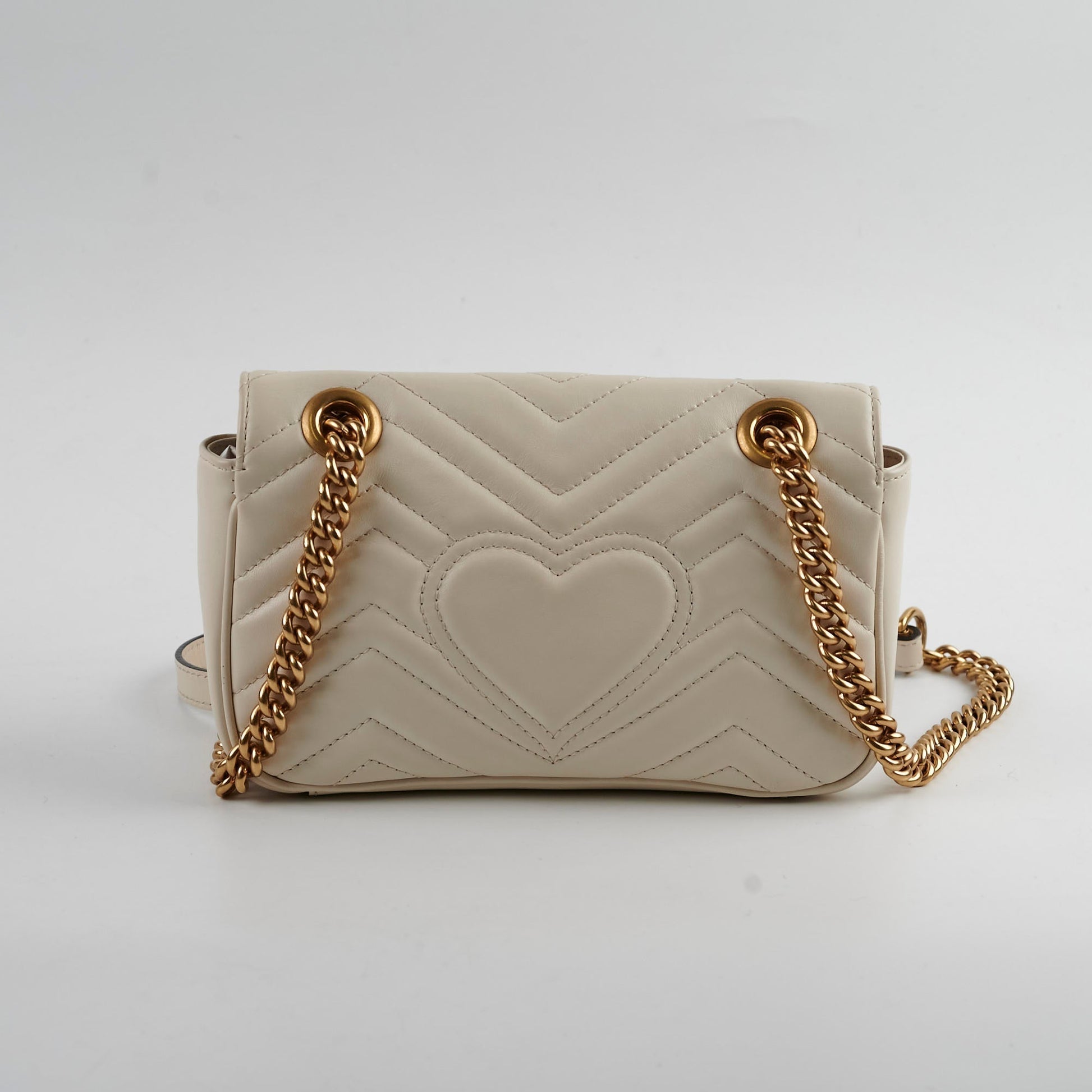 Gucci Marmont Matelass Shoulder Bag Cream Mini