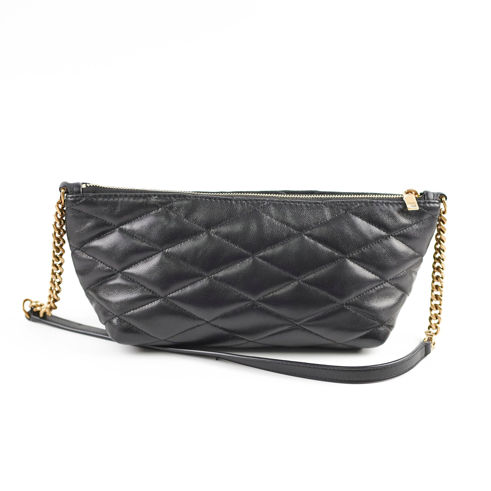 YSL Saint Laurent 22515 Saint Laurent Mini Quilted Leather Bag Black Shoulder Bag