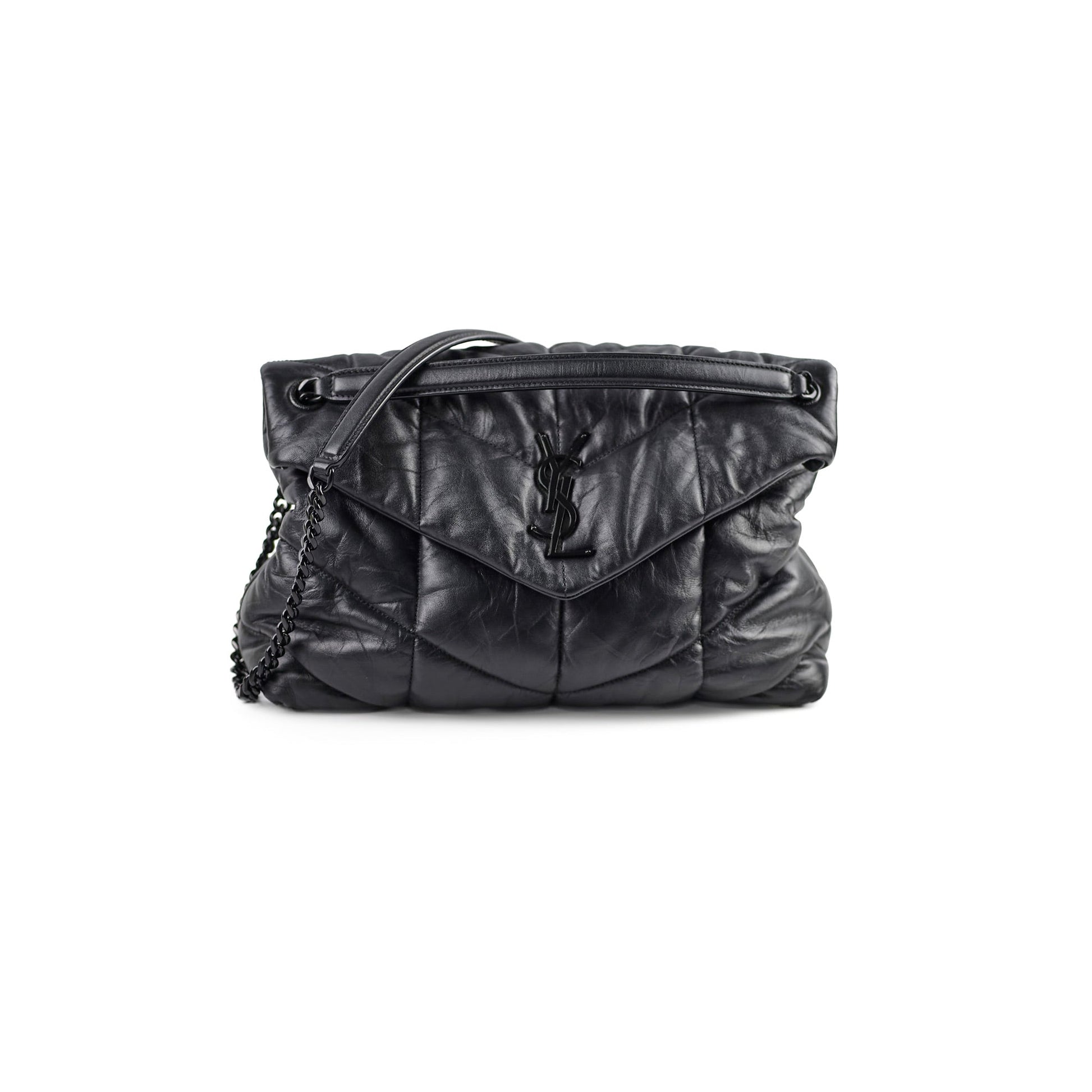 YSL Saint Laurent Puffer Bag Black Medium Shoulder Bag