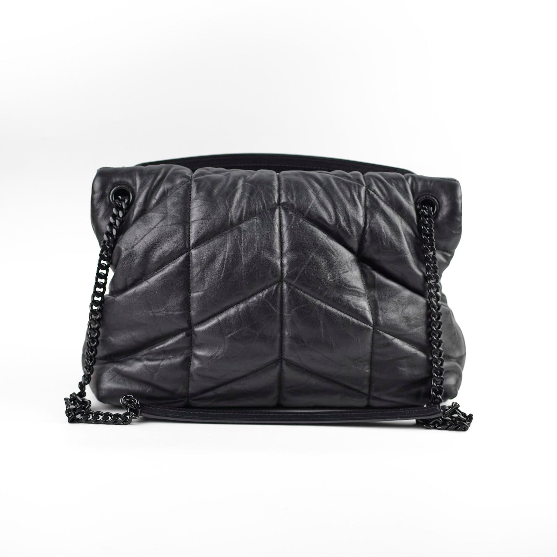 YSL Saint Laurent Puffer Bag Black Medium Shoulder Bag