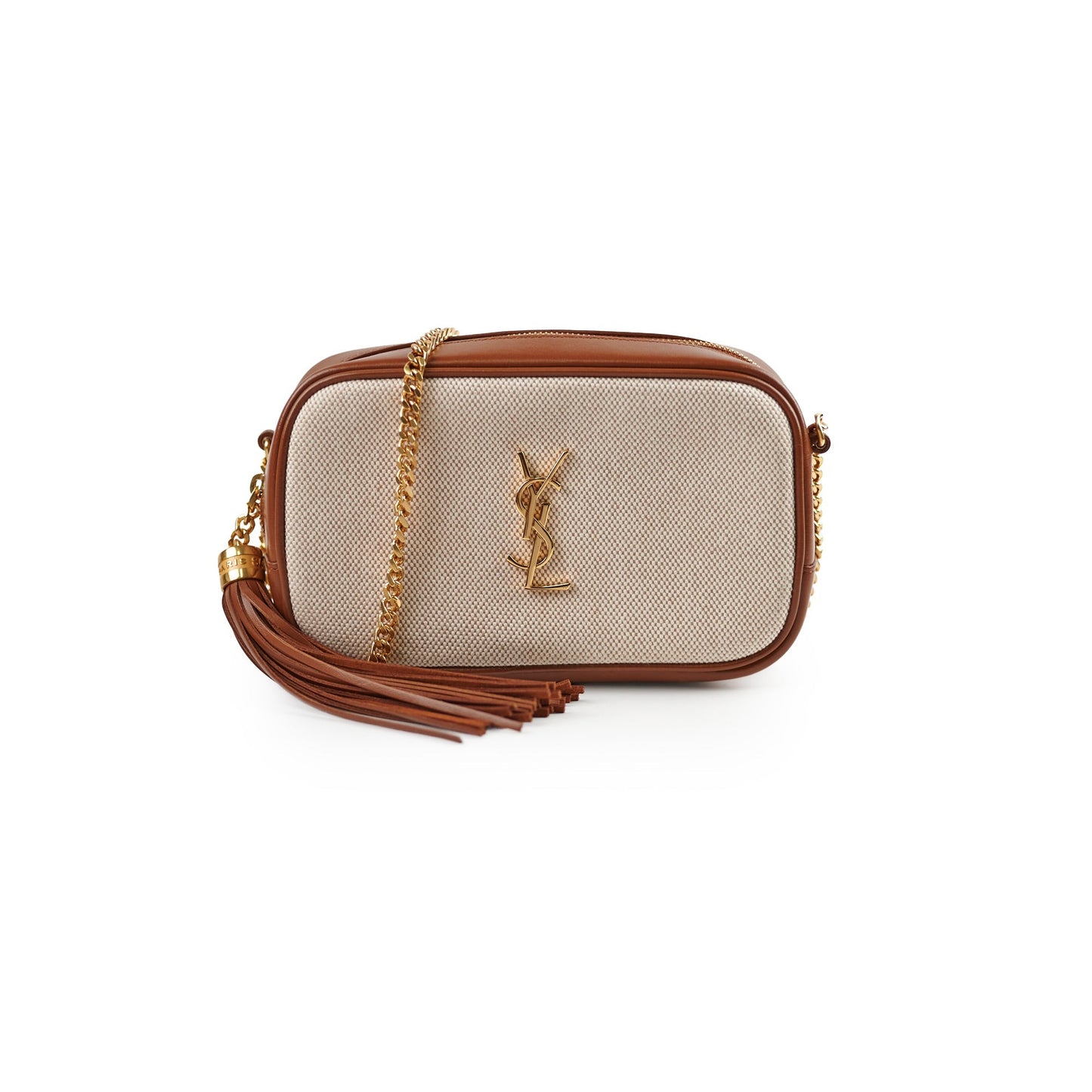 YSL Saint Laurent Lou Bag Canvas Brown Mini Crossbody Bag