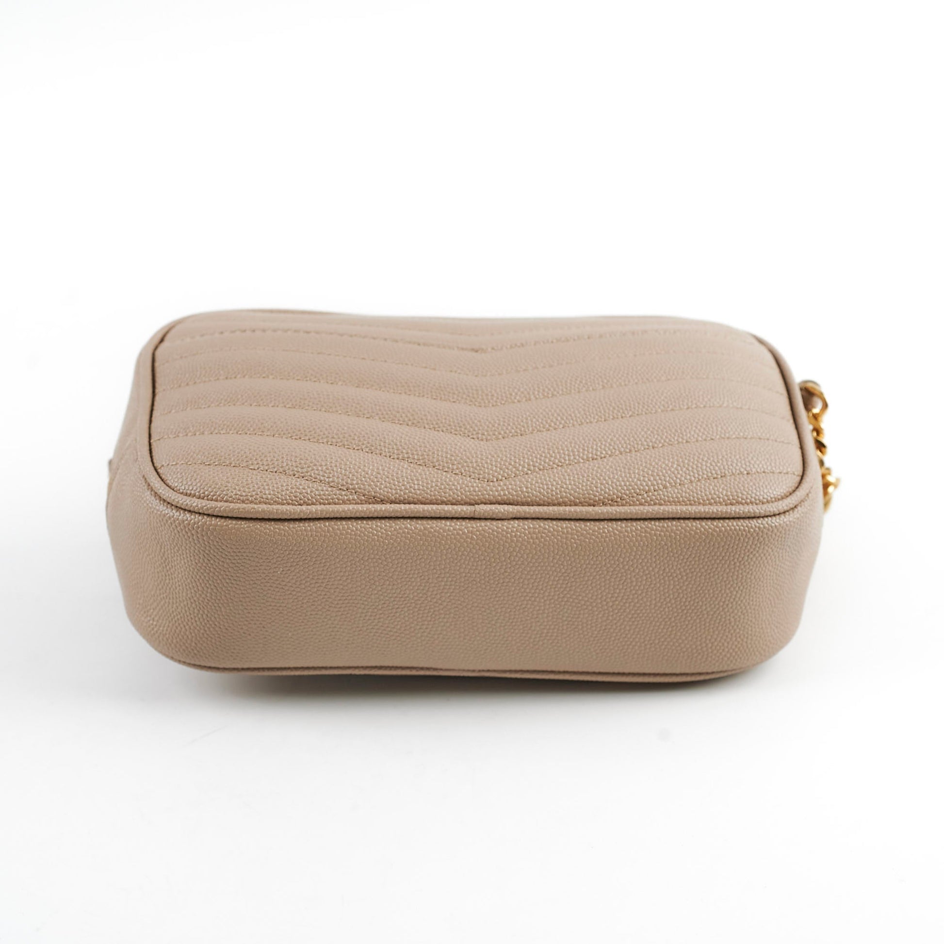 YSL Saint Laurent Lou Dark Camera Crossbody Bag Beige Mini