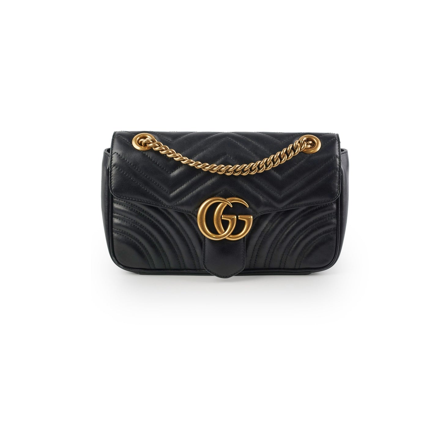 Gucci Marmont Shoulder Bag Black Small Crossbody Bag 4