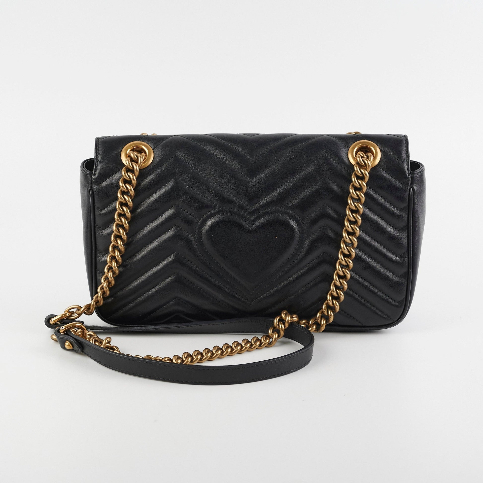 Gucci Marmont Shoulder Bag Black Small Crossbody Bag 4