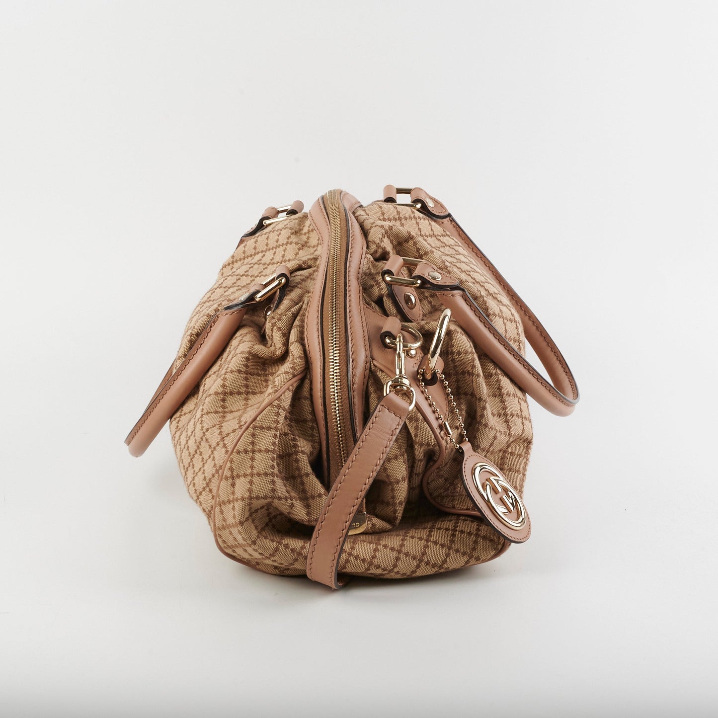 Gucci Tote Bag Brown Pink Shoulder Bag