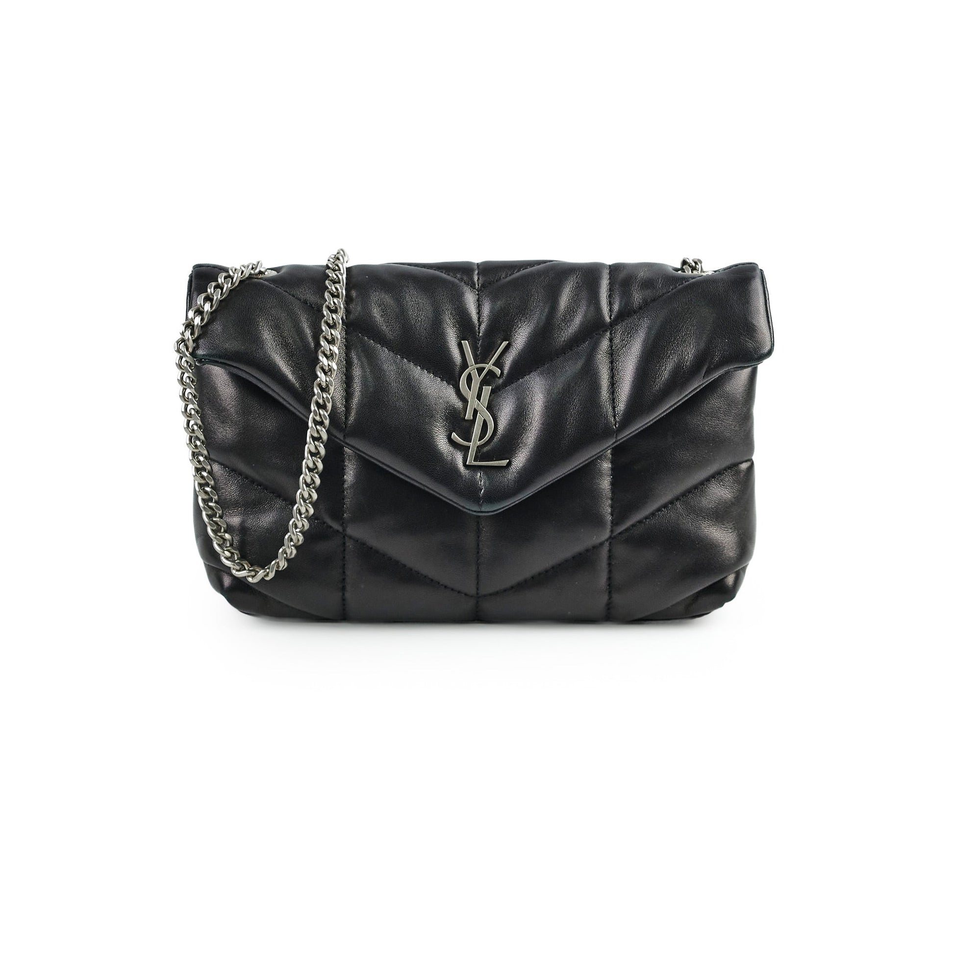 YSL Saint Laurent Puffer Bag Black Toy Crossbody Bag
