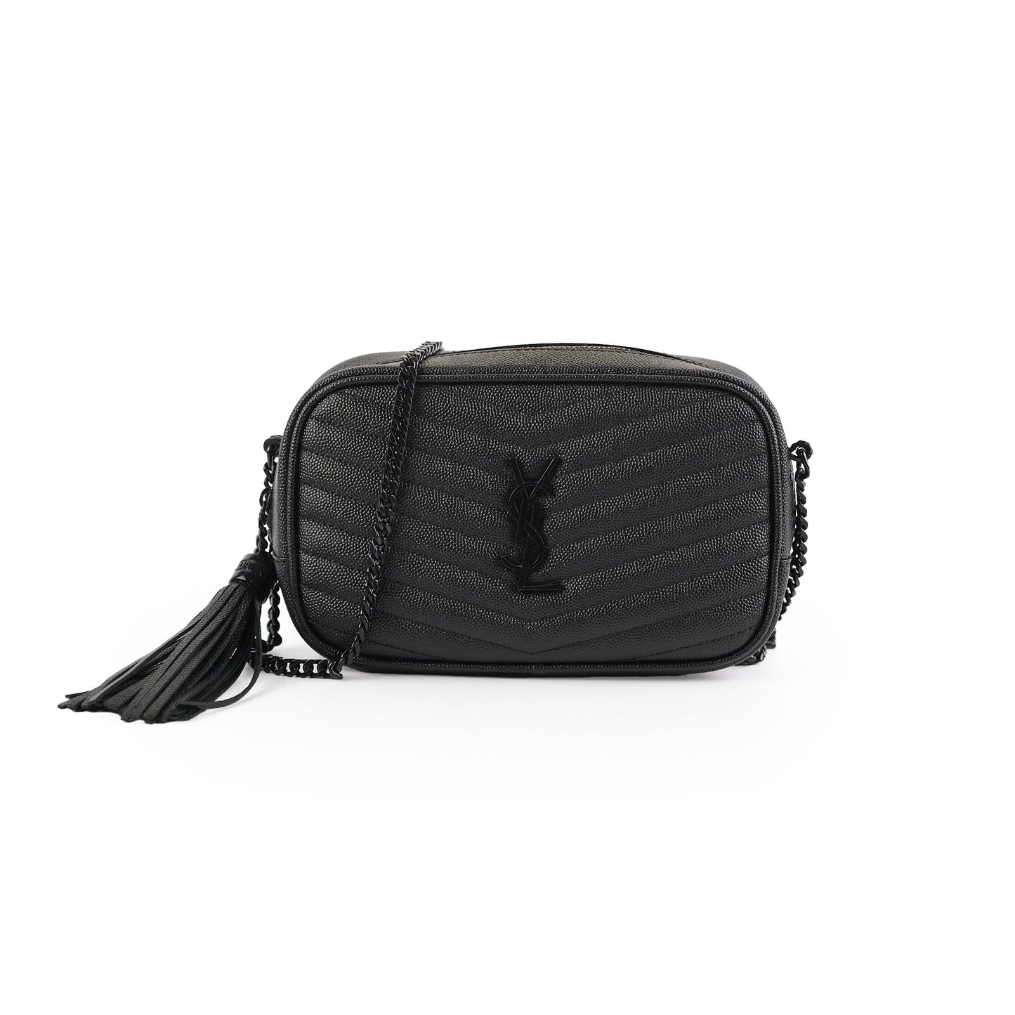 YSL Saint Laurent Lou Camera Bag So Black Mini Crossbody Bag