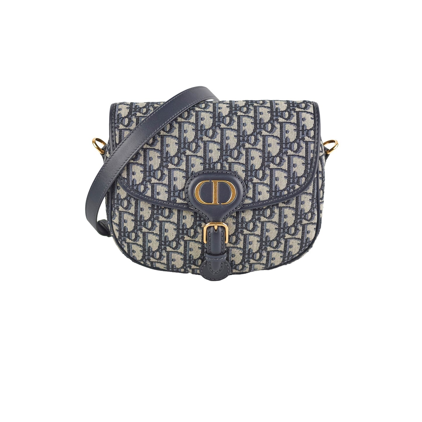 Dior Christian Bobby Oblique Crossbody Bag Navy Medium