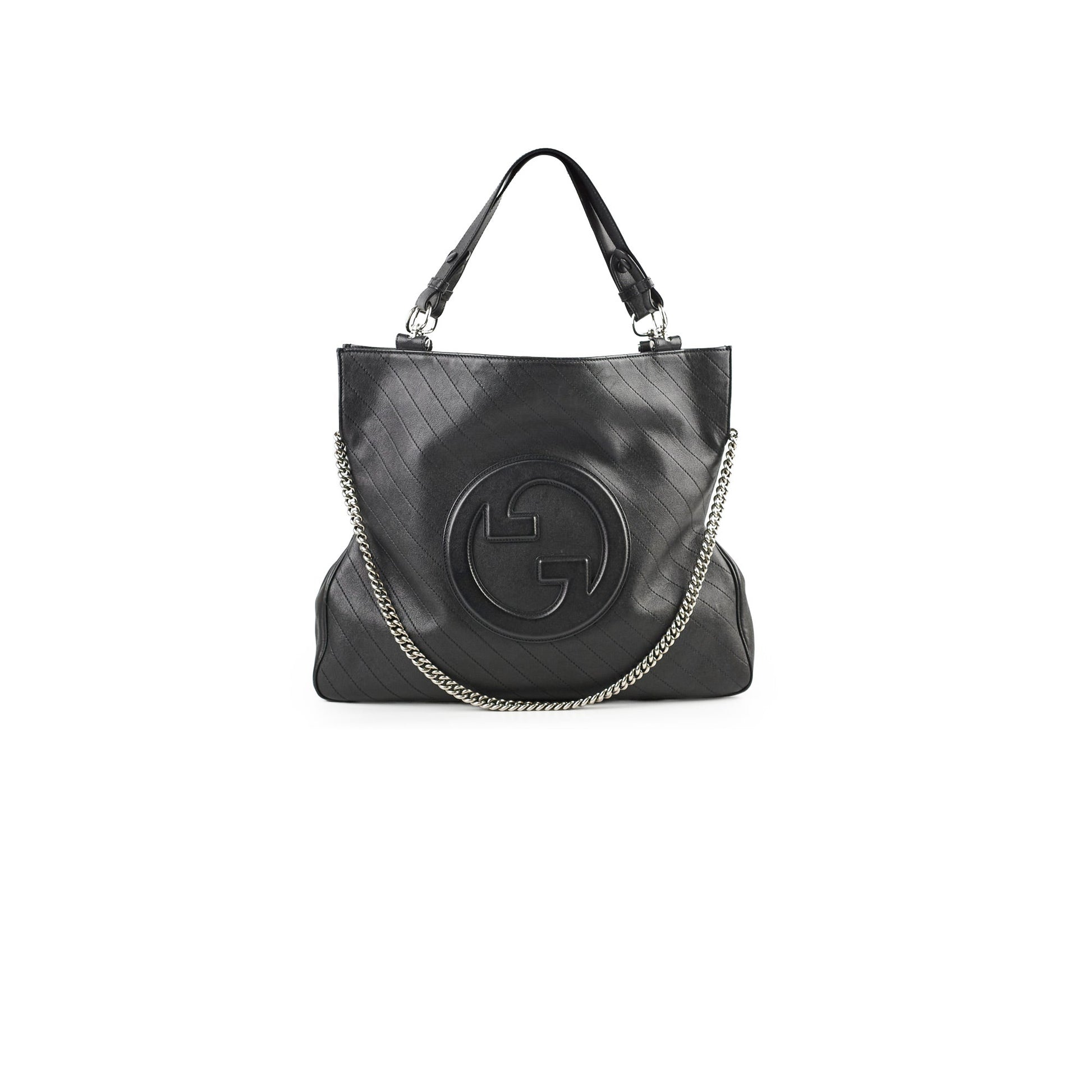 Gucci Soft Tote Leather Black Tote Bag