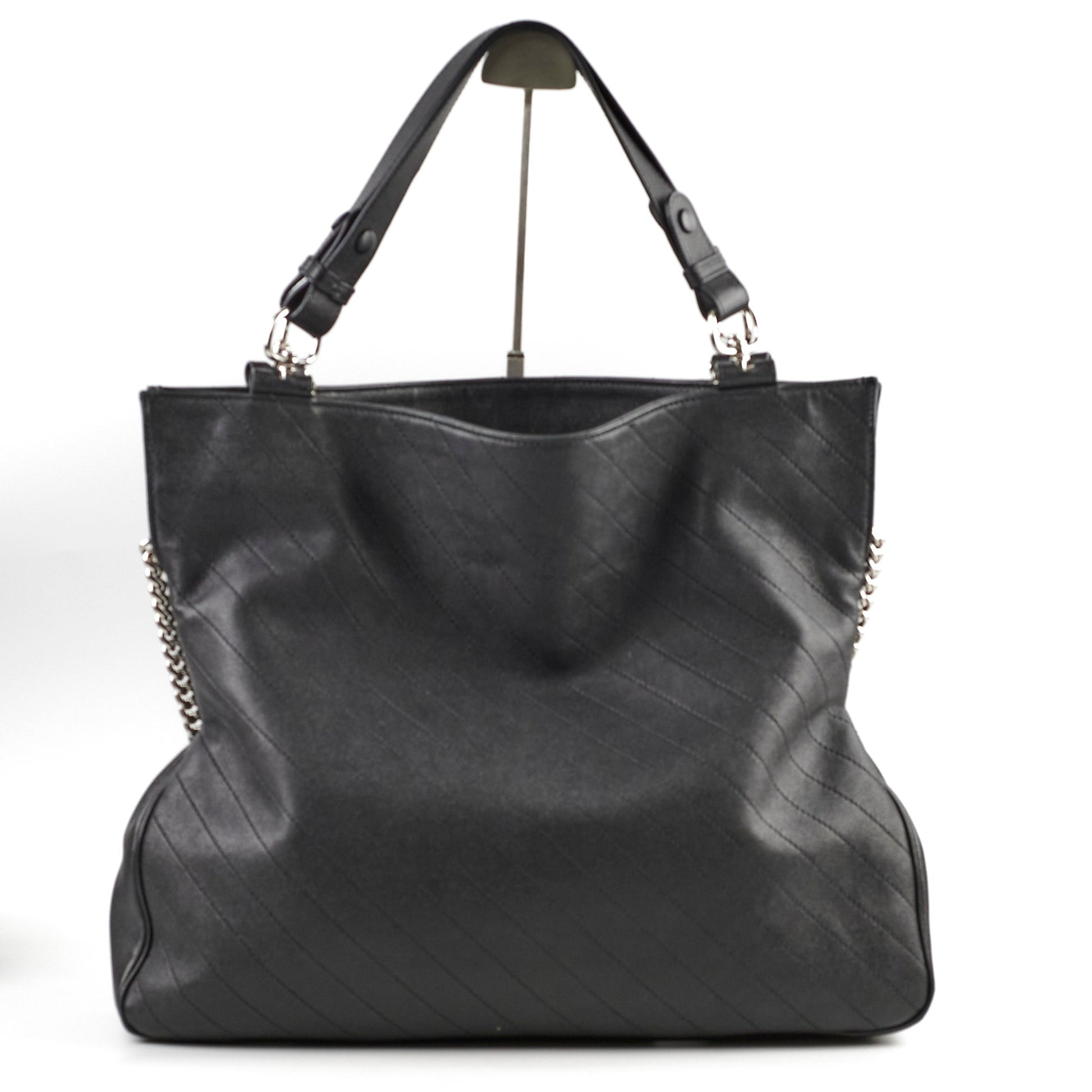 Gucci Soft Tote Leather Black Tote Bag
