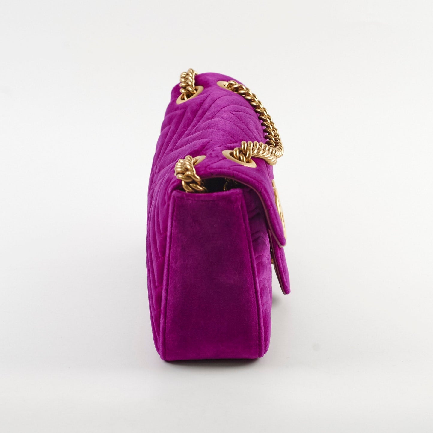 Gucci Velvet Violet Marmont Crossbody Bag Small