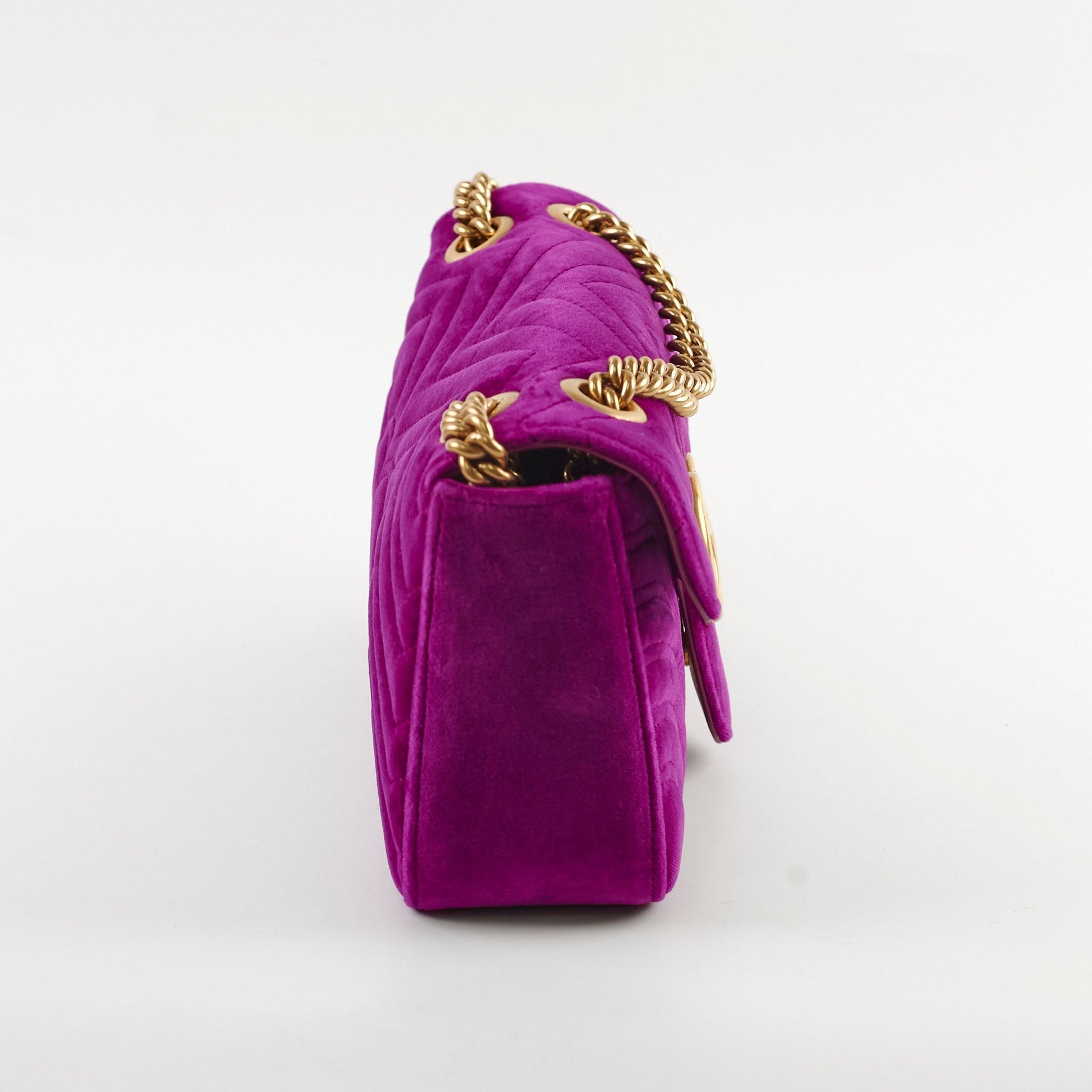 Gucci Velvet Violet Marmont Crossbody Bag Small