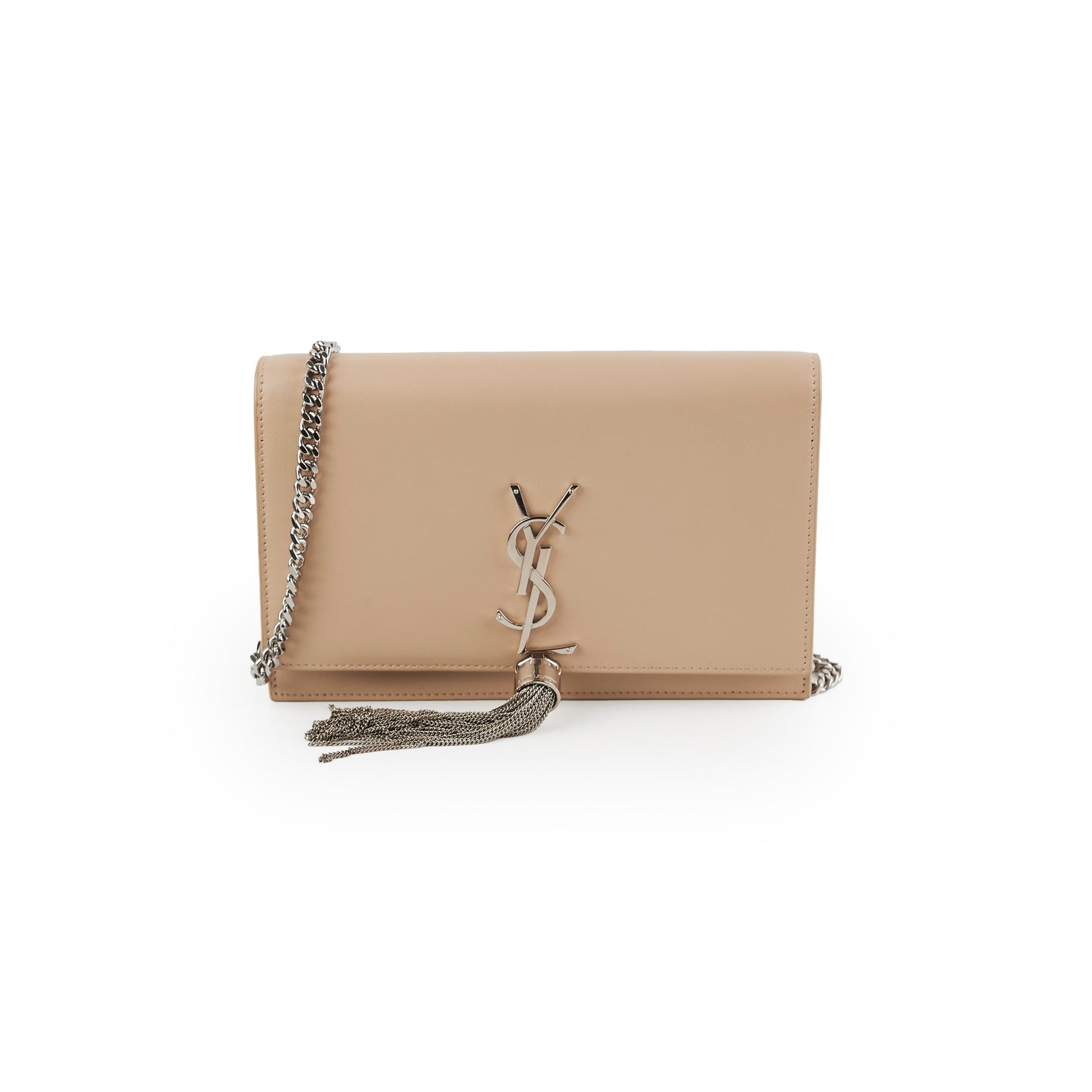 YSL Saint Laurent Kate Tassel Crossbody Bag Beige Small
