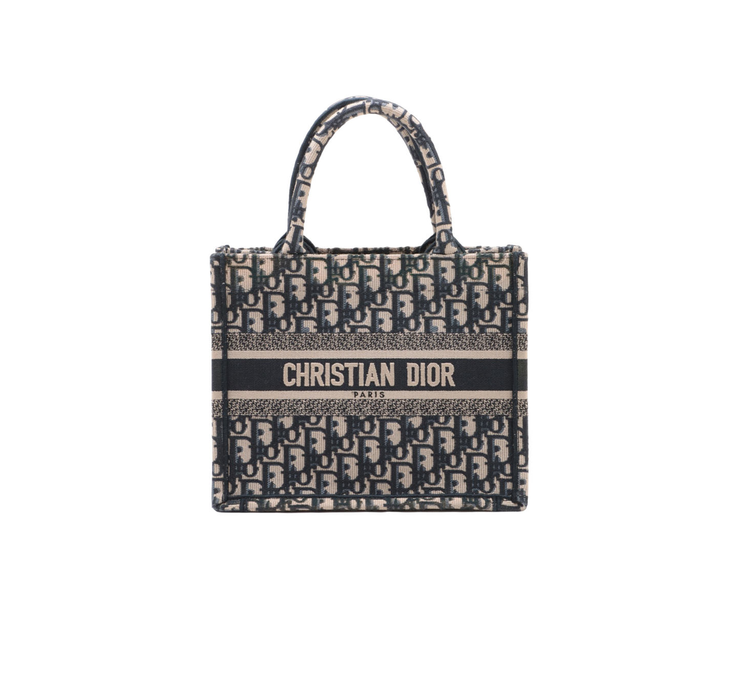 Dior Item Christian Oblique Book Tote Navy Small Tote Bag
