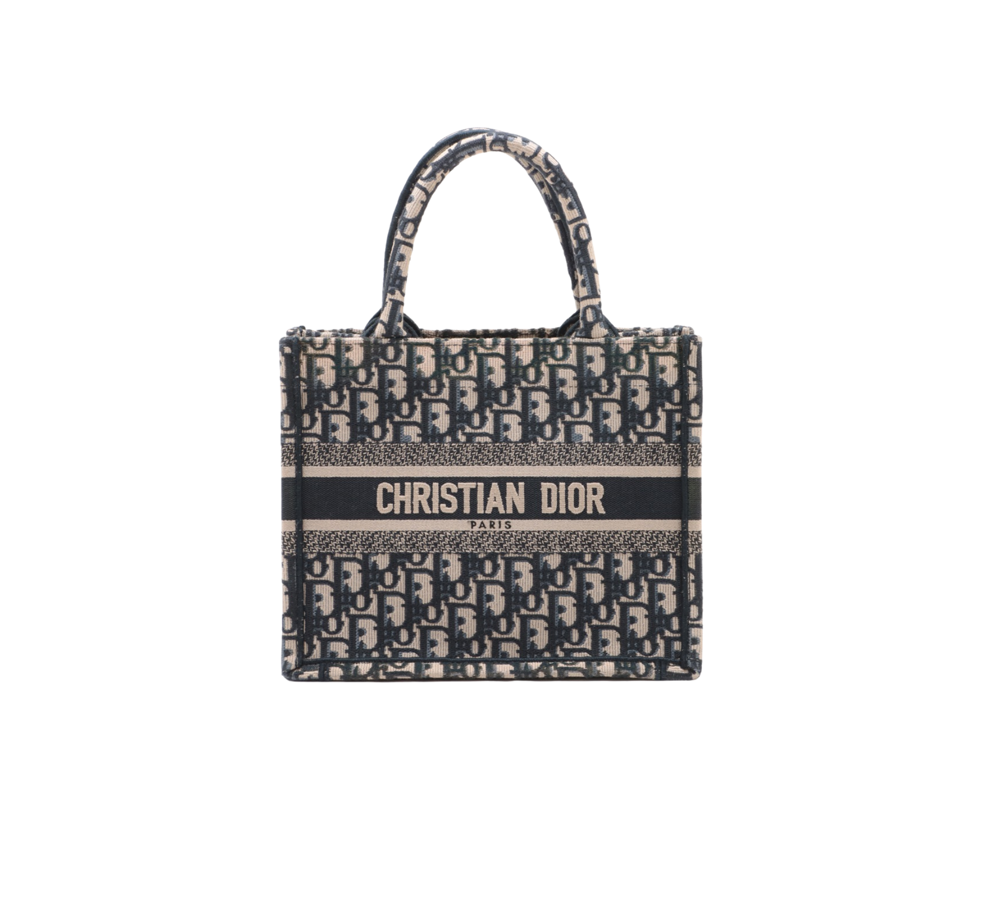 Dior Item Christian Oblique Book Tote Navy Small Tote Bag